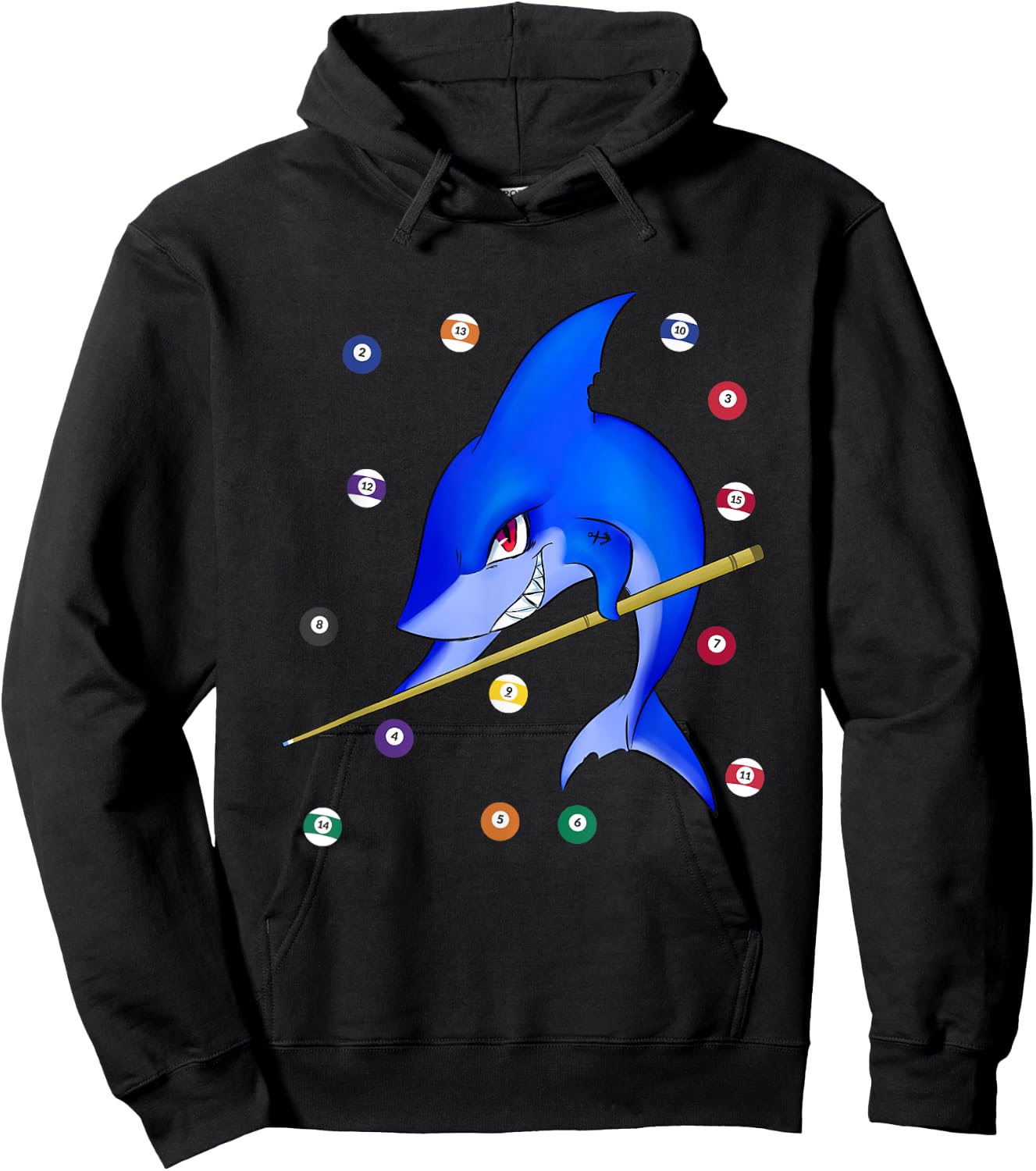 Funny Billiards pool shark male Hoodie - Hoodie | Black