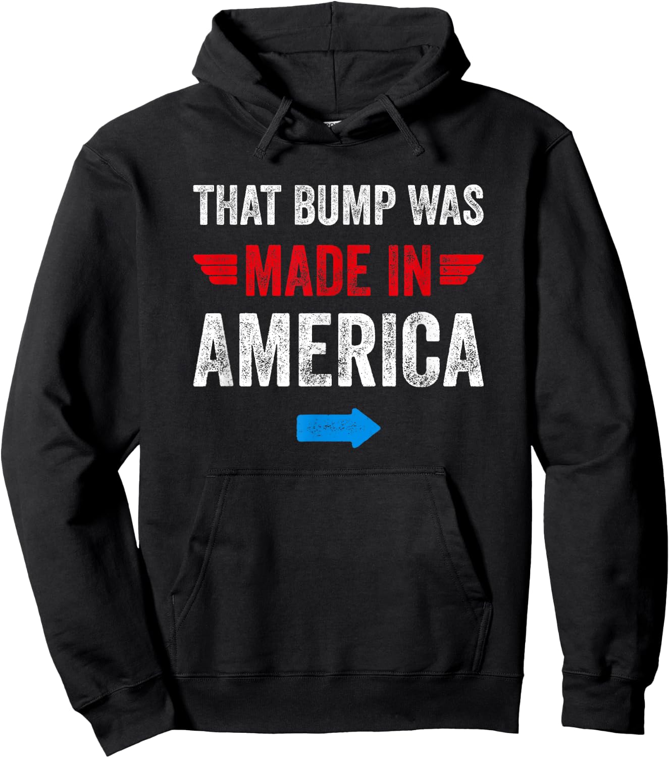 4th of July Pregnancy Announcement for Dad to Be Hoodie - Hoodie | Black