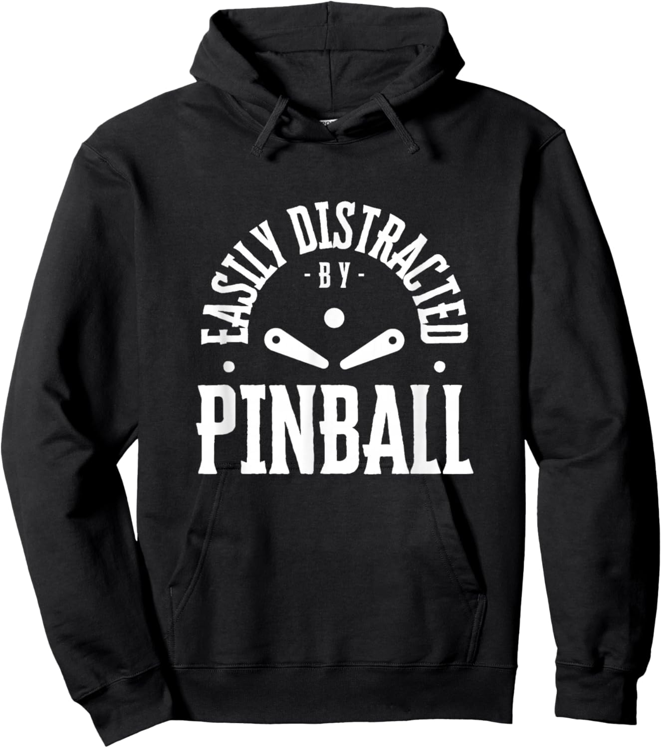 Easily Distracted By Pinball Funny Pinball Player Hoodie - Hoodie | Black