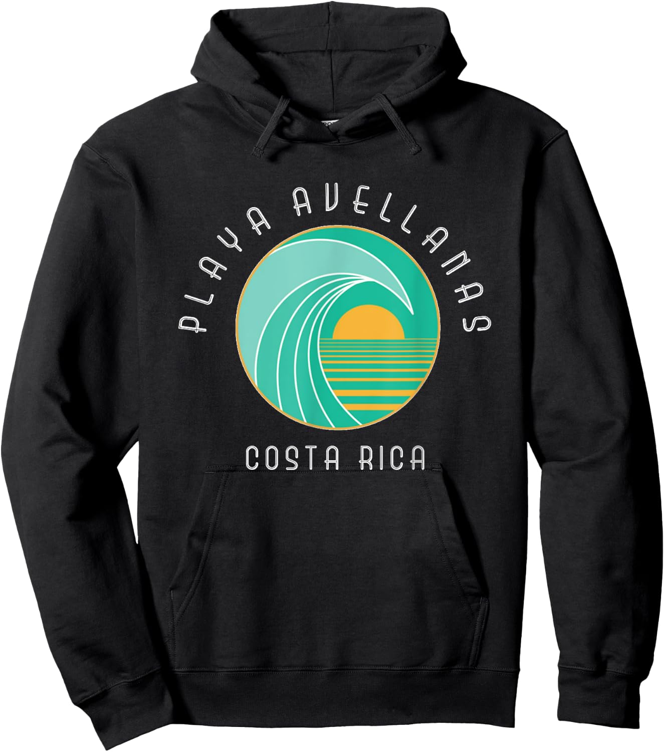 Playa Avellanas, Costa Rica Surf Souvenir Hoodie - Hoodie | Black