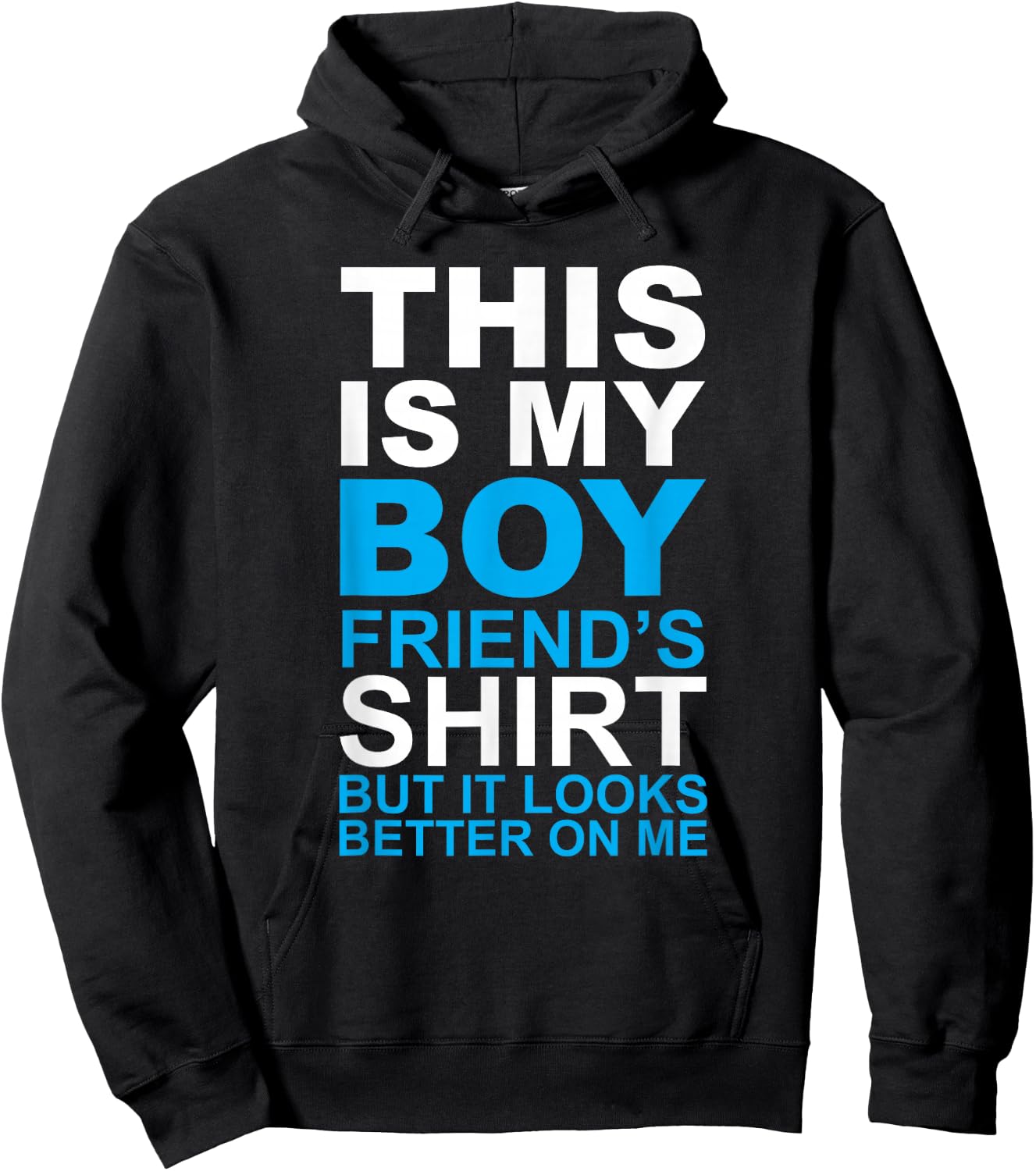 This is my Boyfriend's Shirt Funny Hoodie - Hoodie | Black