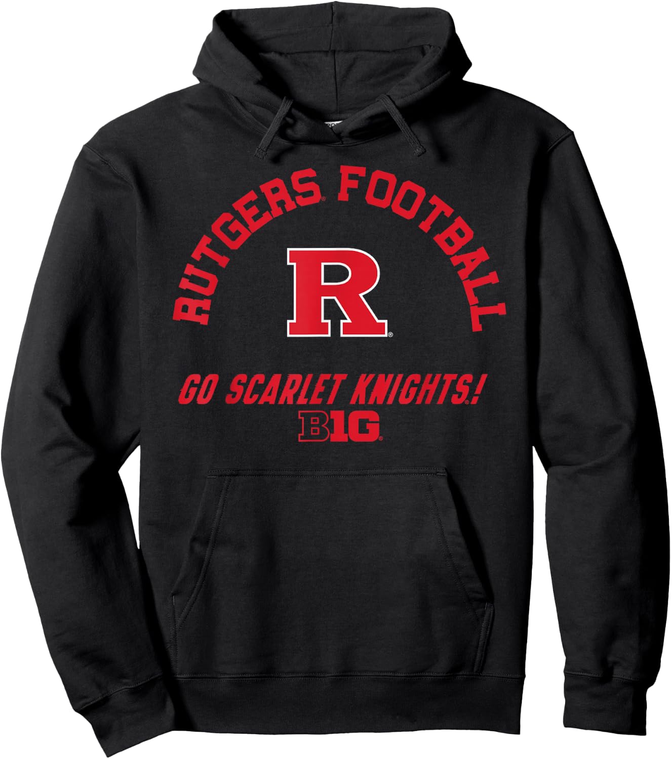 Rutgers Scarlet Knights Big 10 Football Black Hoodie - Hoodie | Black