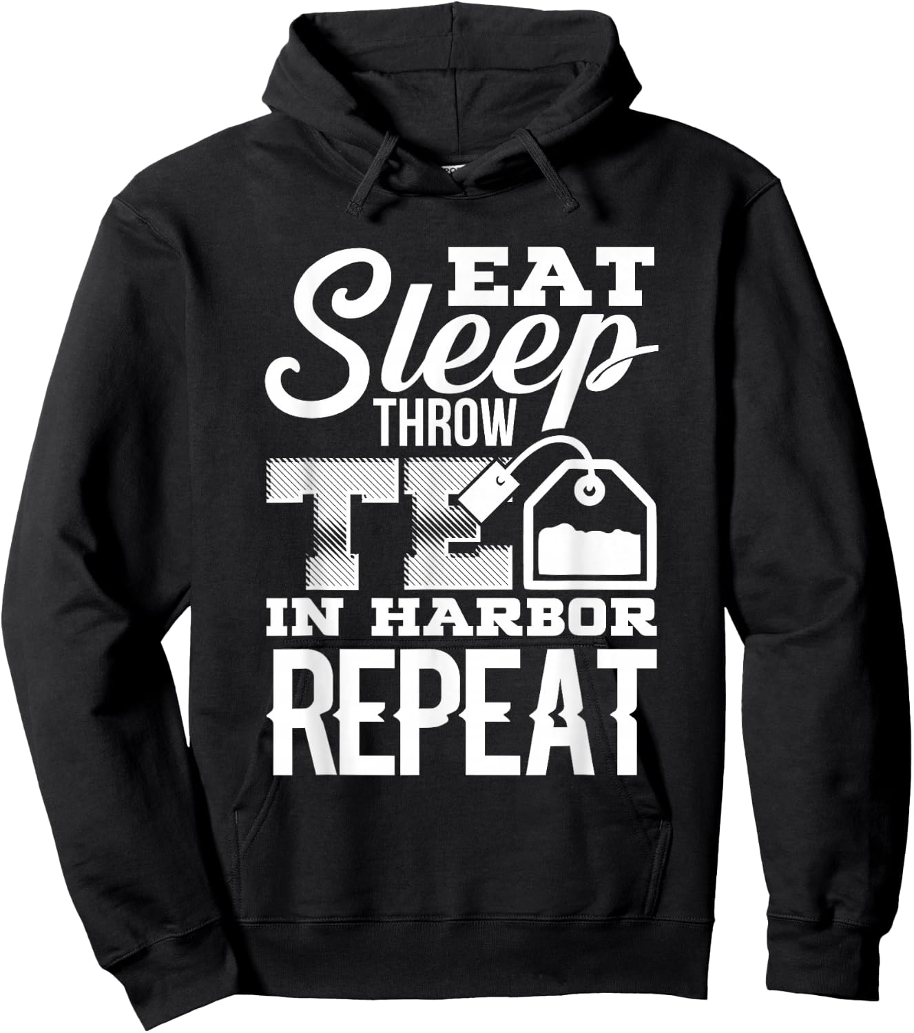 4th of July Boston Funny Tea Party Patriotic Gag Gift Hoodie - Hoodie | Black