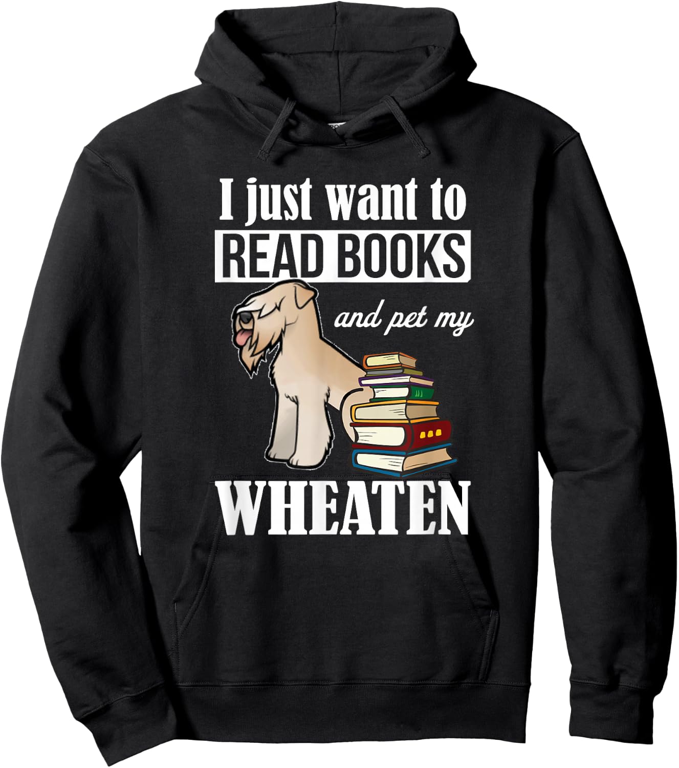 Read Books Wheaten Terrier Lover Hoodie - Hoodie | Black