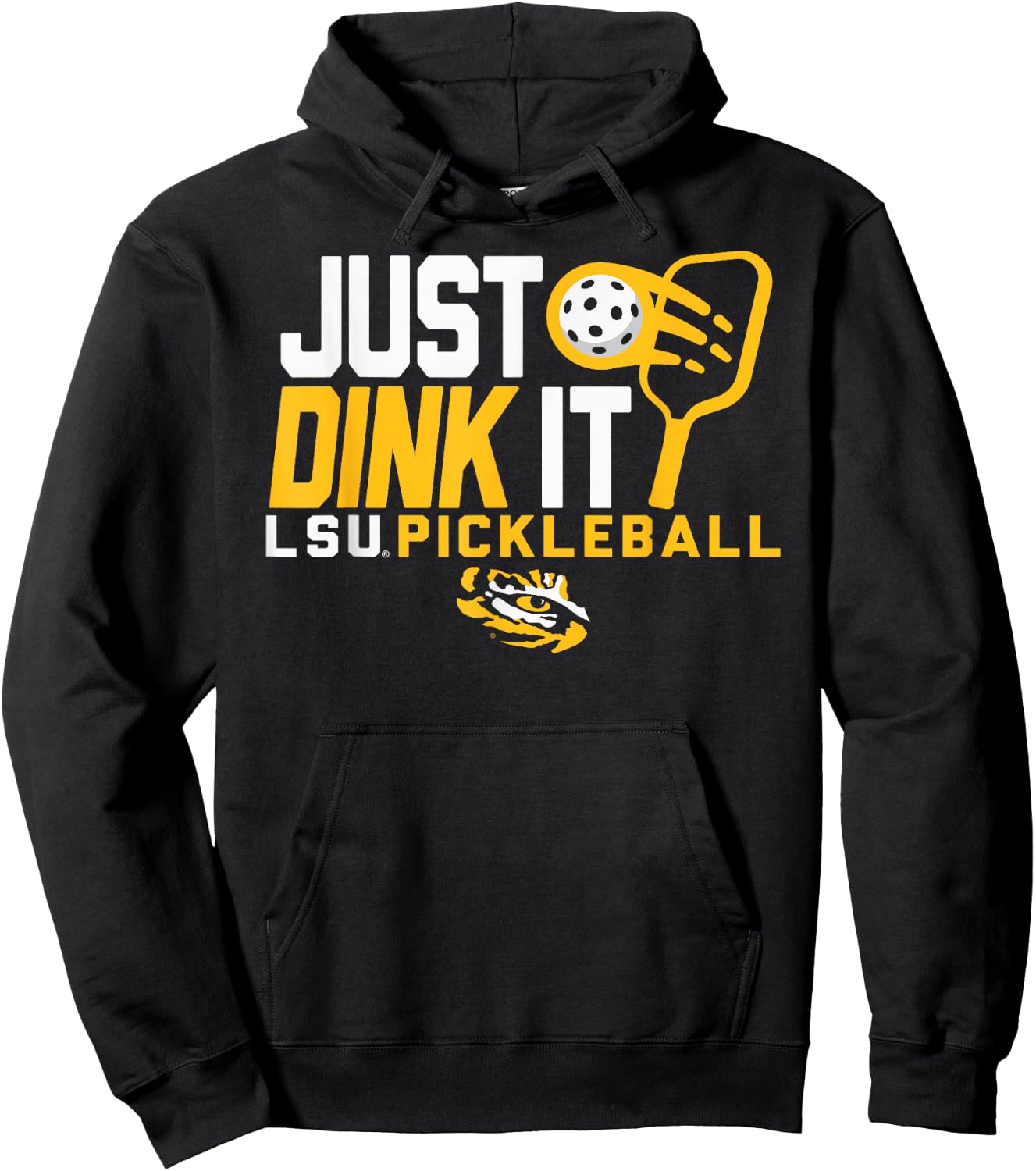 LSU Tigers Pickleball Dink Purple Officially Licensed Hoodie - Hoodie | Black