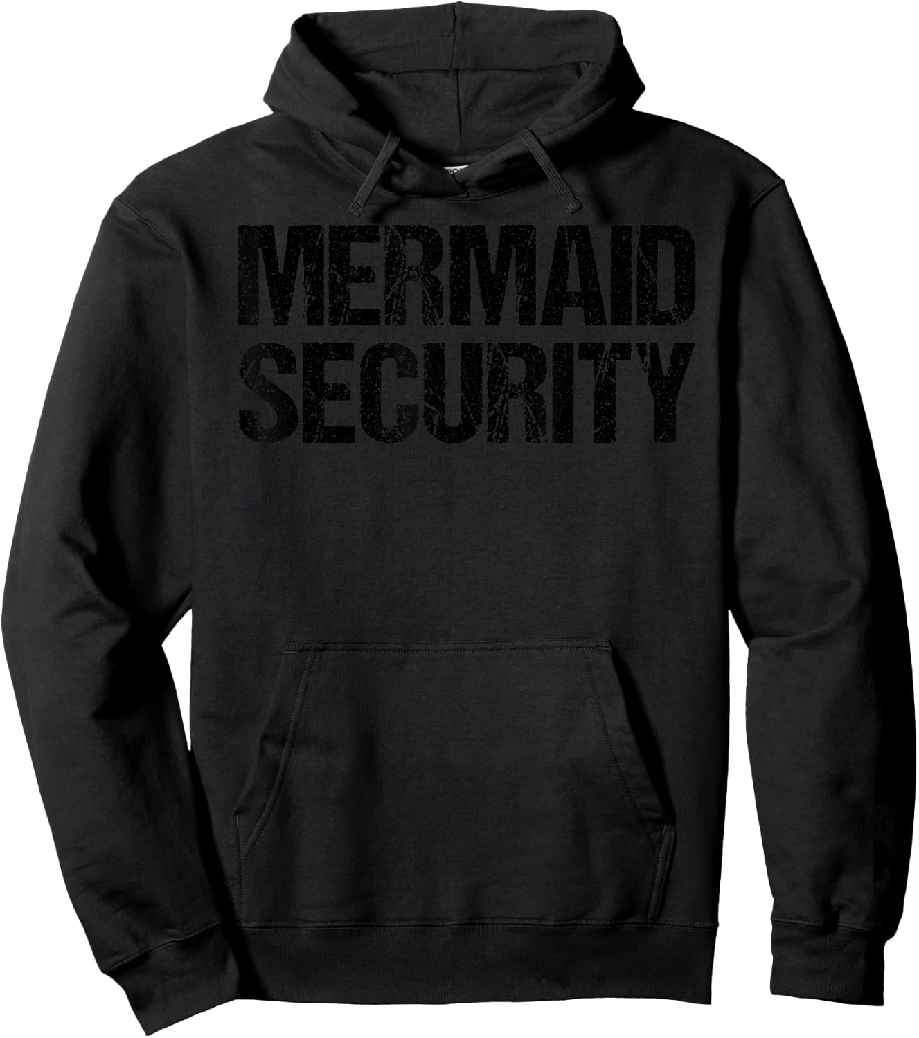 Mermaid Security Shirt Daughter's Birthday Pool Party Dad Hoodie - Hoodie | Black