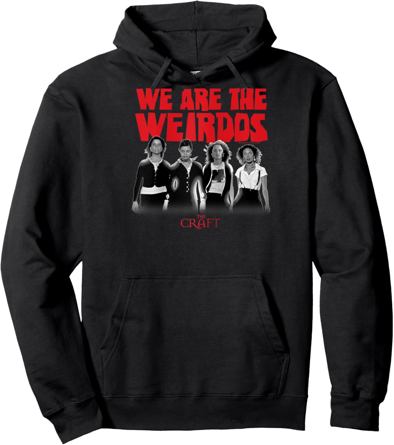 The Craft We are The Weirdos Black and White Cast 90's Movie Raglan Baseball Hoodie - Hoodie | Black