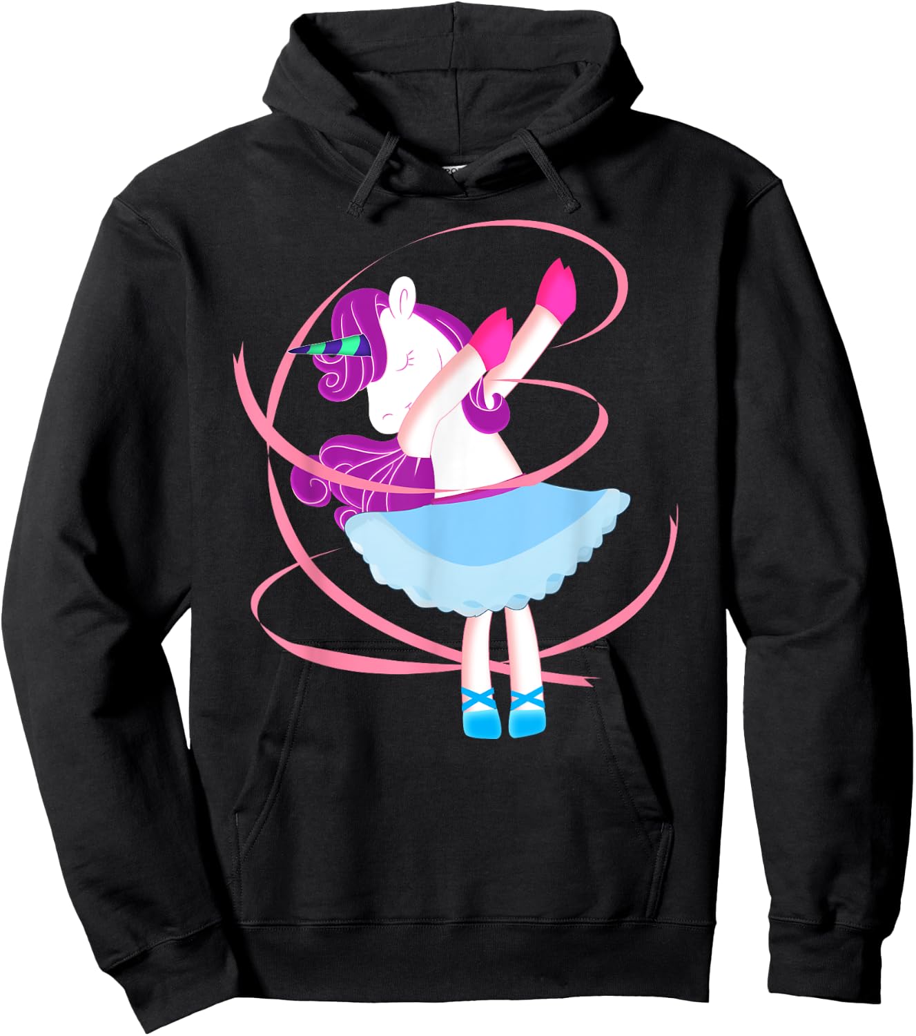 Dabbing Unicorn Shirt - Funny Unicorn Ballerina Dab Hoodie - Hoodie | Black