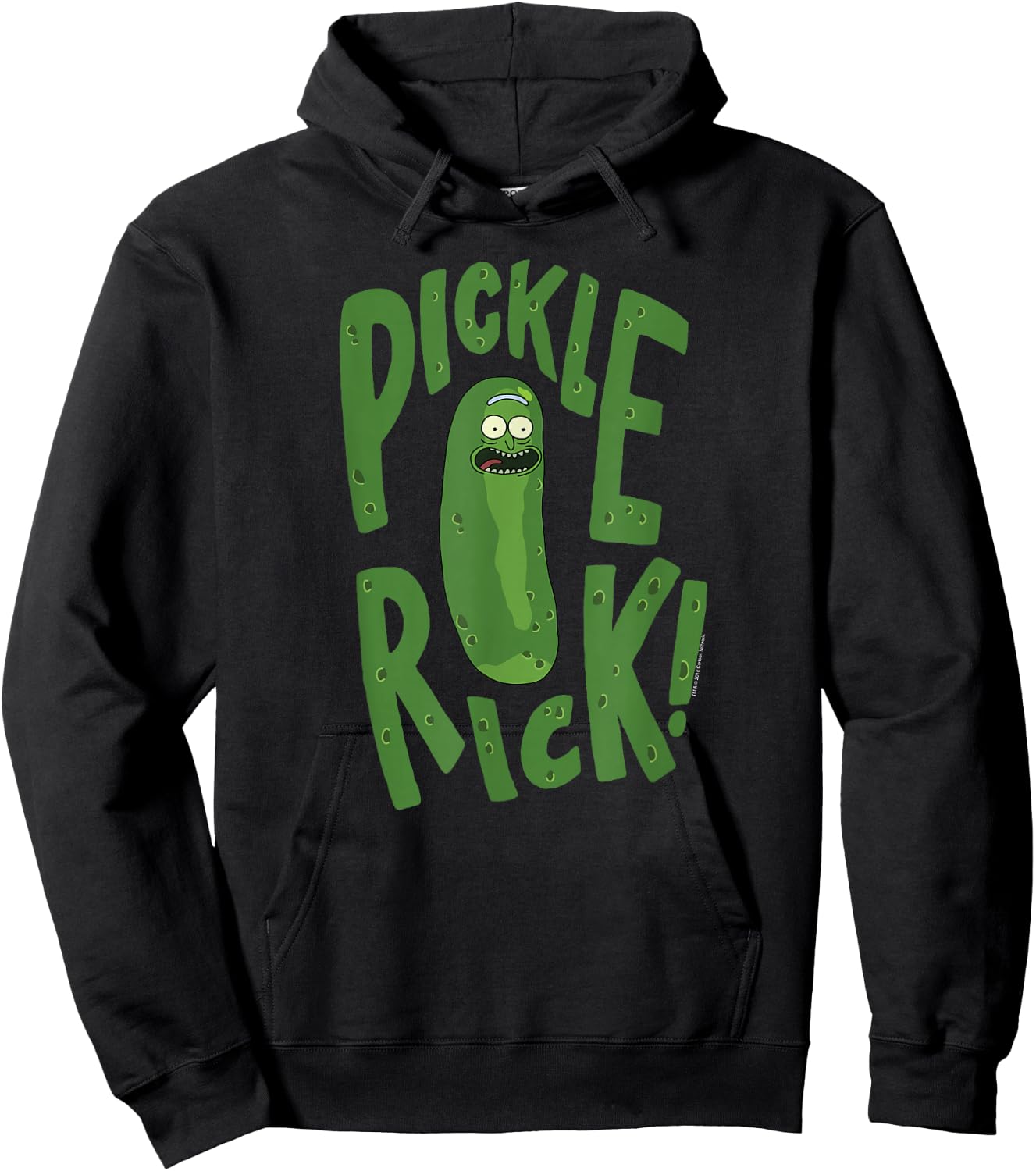 Rick and Morty Pickle Rick Cartoon Hoodie - Hoodie | Black