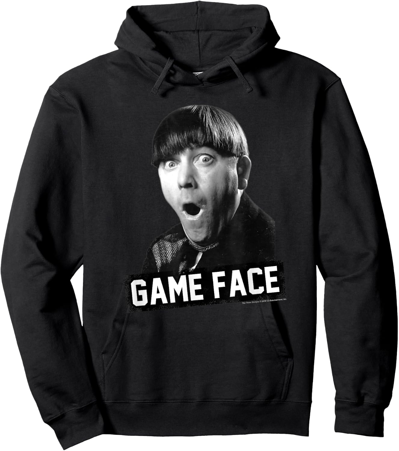 TTS- The Three Stooges Moe: Game Face Hoodie - Hoodie | Black