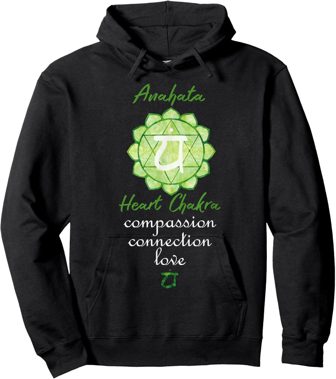 Chakra Meditation Shirt Affirmation Gift Heart Chakra Hoodie - Hoodie | Black