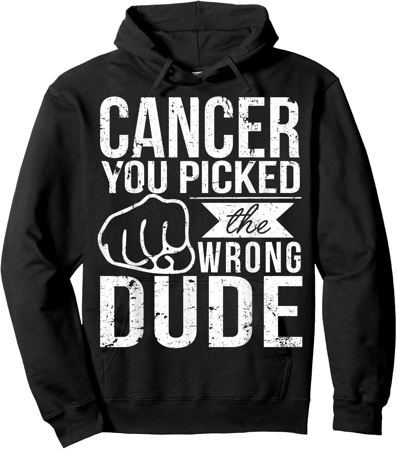 Cancer You Picked The Wrong Dude Dad Cancer Shirt Hoodie - Hoodie | Black
