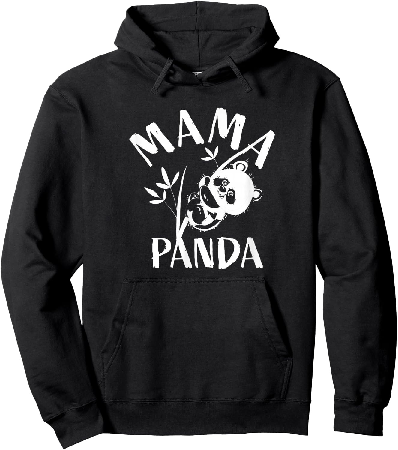 Mama Panda Cute Funny Mothers Day Gift for Moms Hoodie - Hoodie | Black