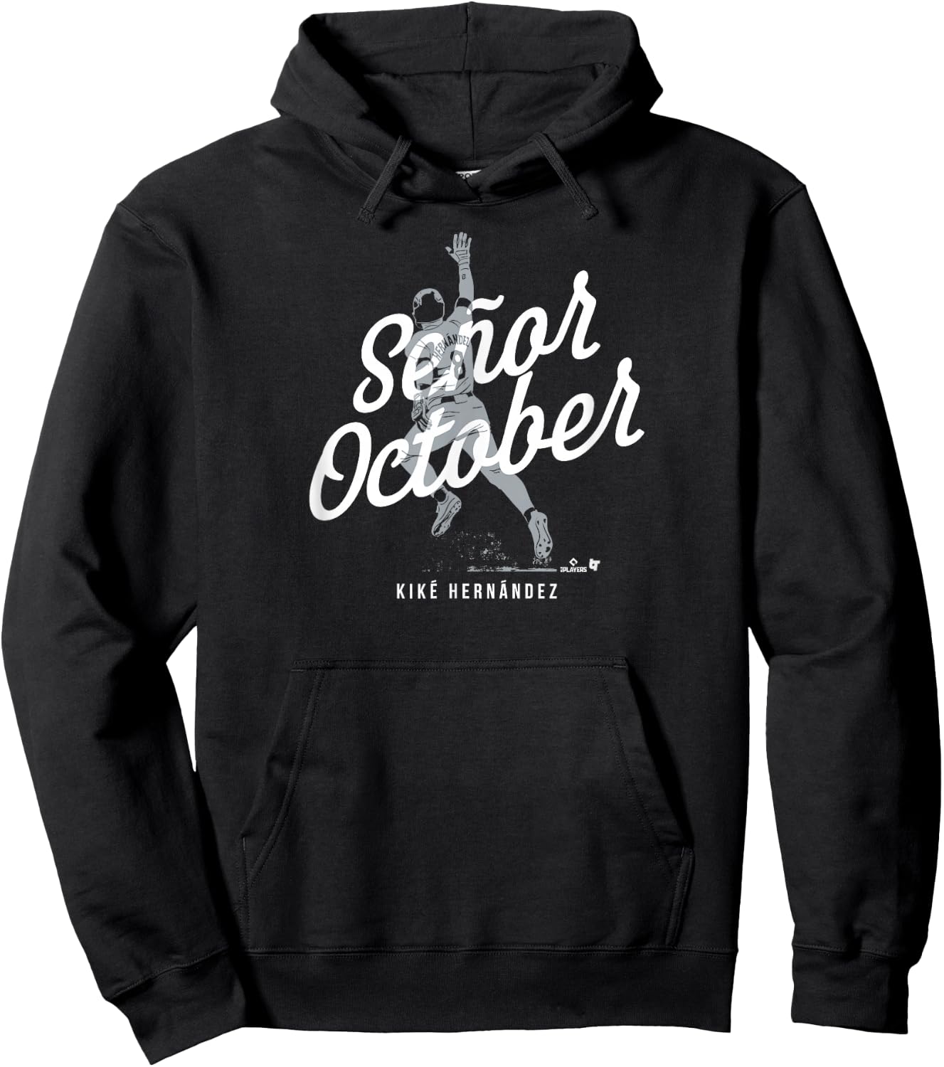 BreakingT Kike Hernandez Seor October Los Angeles Baseball Hoodie - Hoodie | Black