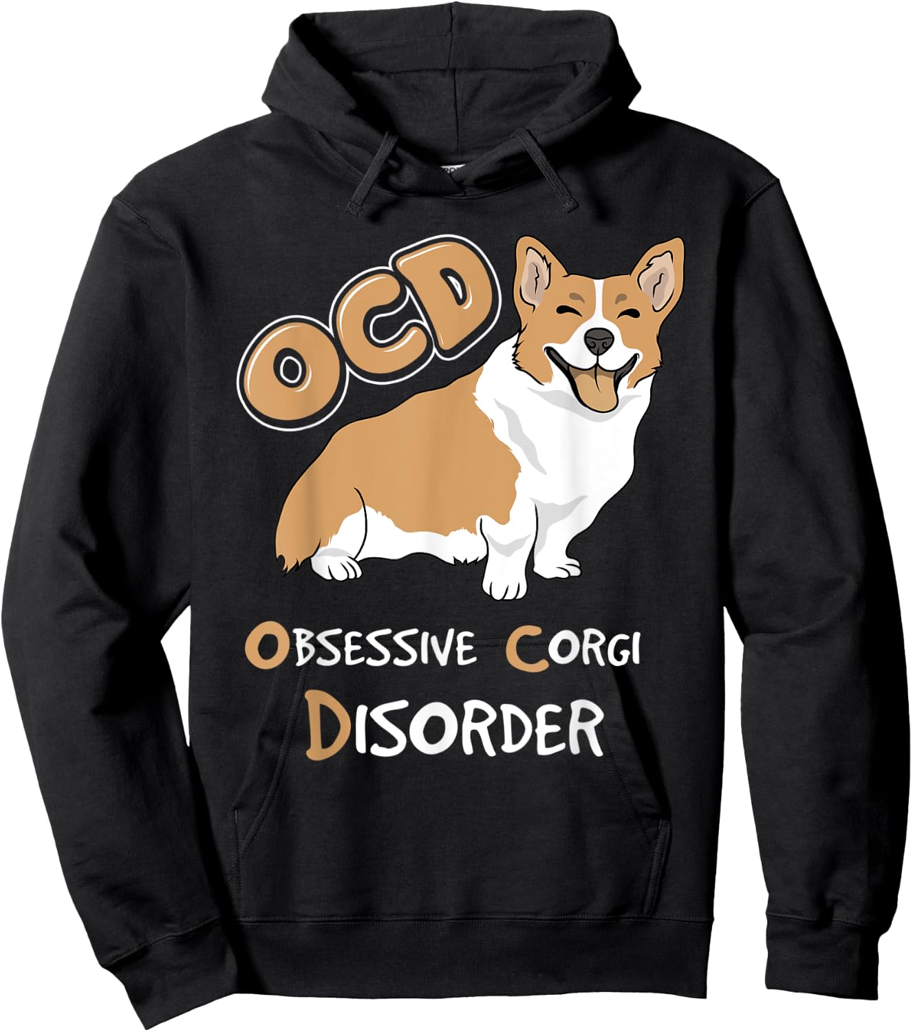 OCD Obsessive Corgi Disorder Hoodie - Hoodie | Black