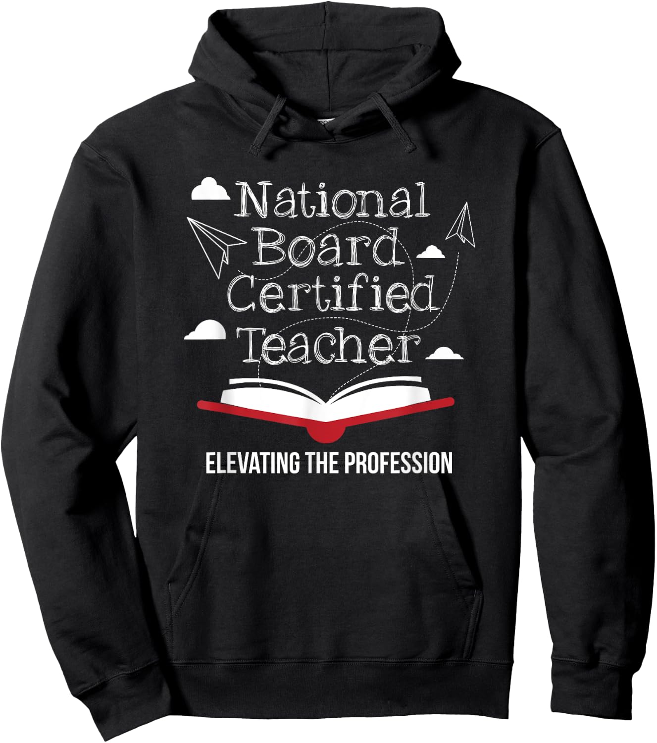 National Board Certified Teacher Open Book Airplane Women Hoodie - Hoodie | Black
