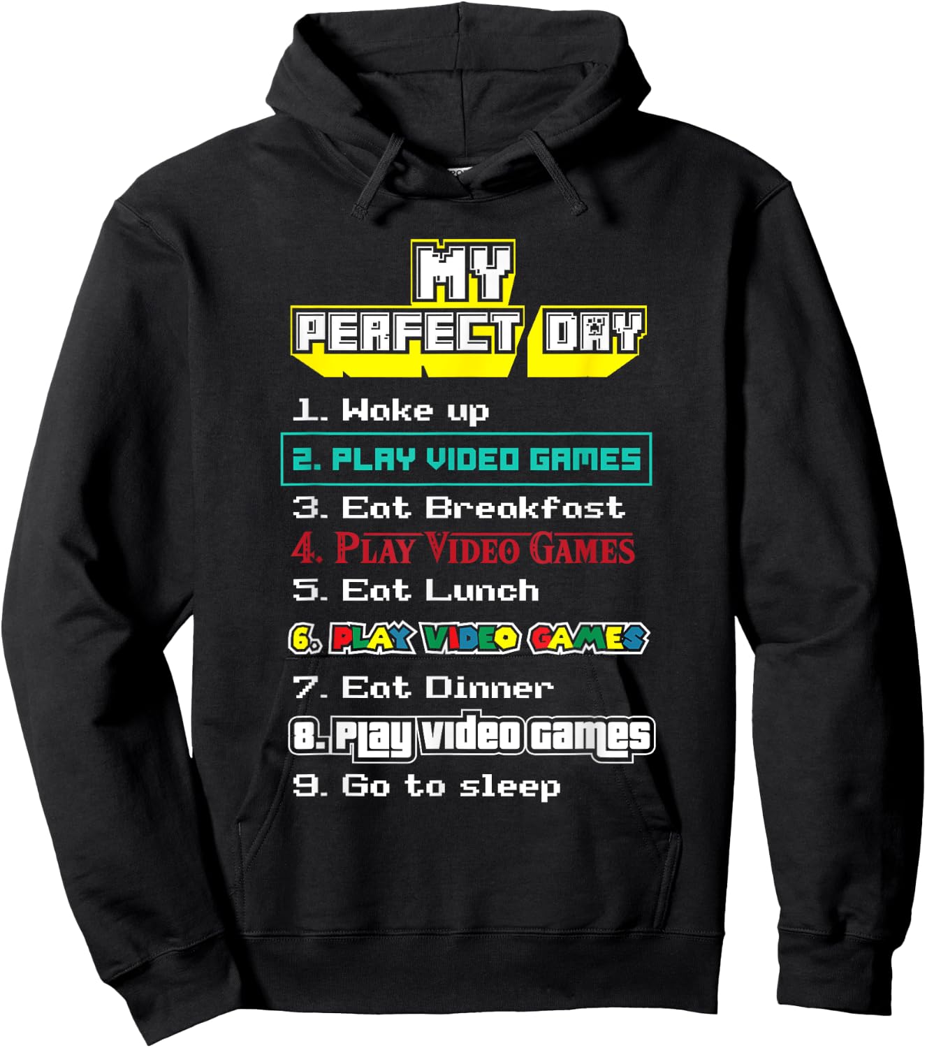 My perfect day video games - Gamer Hoodie - Hoodie | Black
