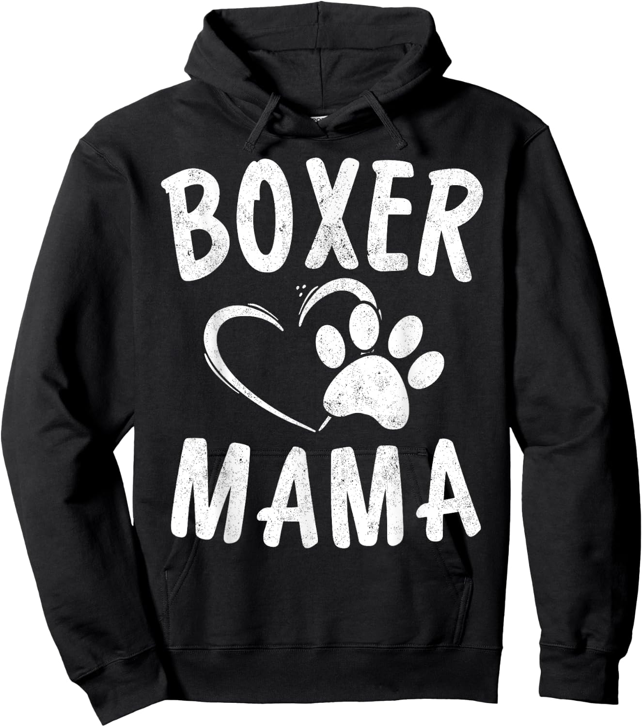 Fun Boxer Mama Gift Dog Lover Apparel Pet Boxer Mom Hoodie - Hoodie | Black