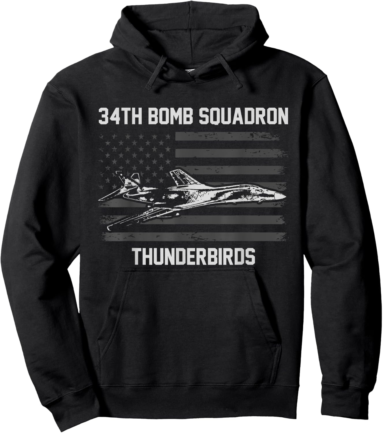 34th Bomb Squadron Thunderbirds Hoodie - Hoodie | Black