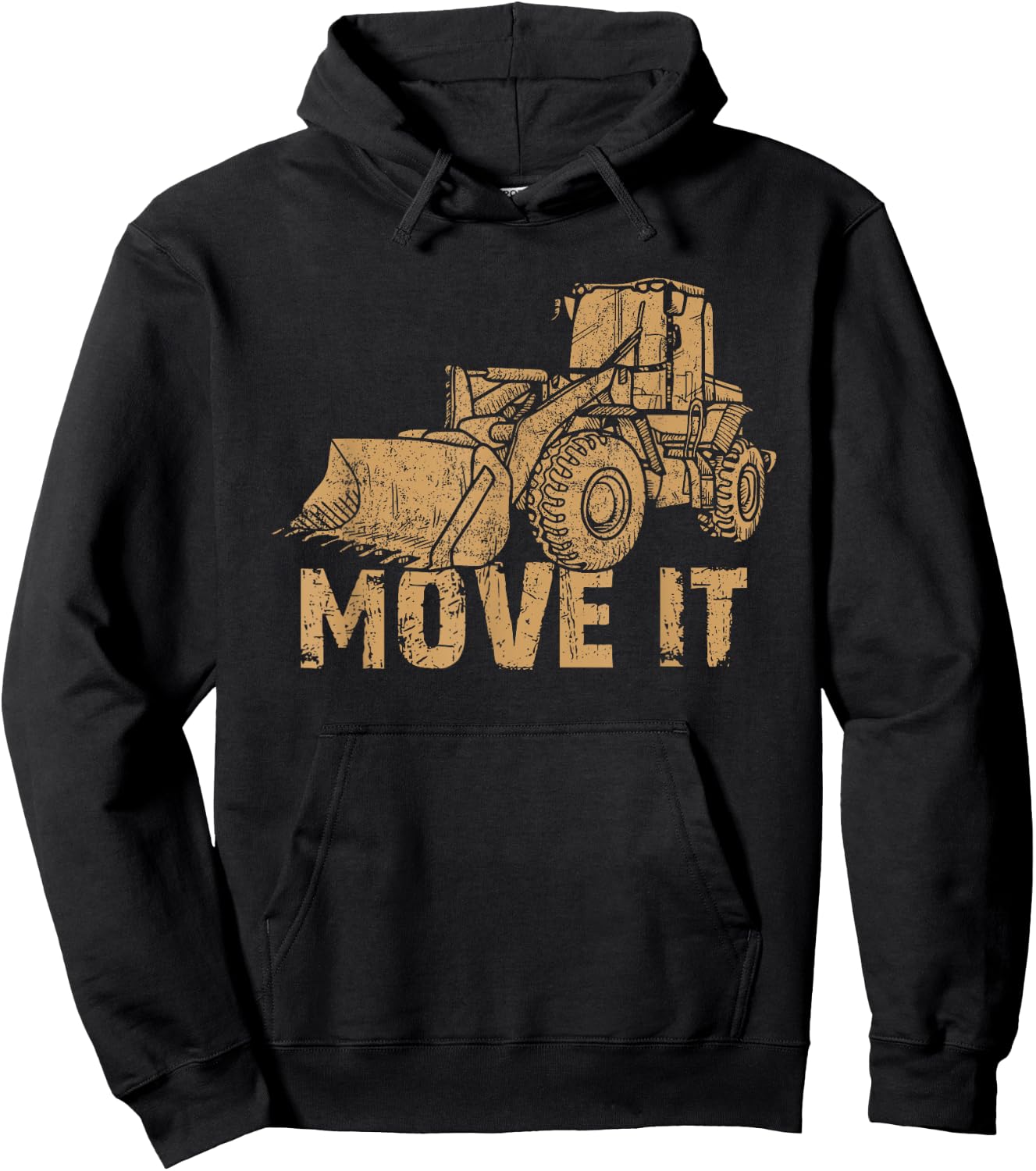 Bulldozer Move It Truck for Boys Hoodie - Hoodie | Black