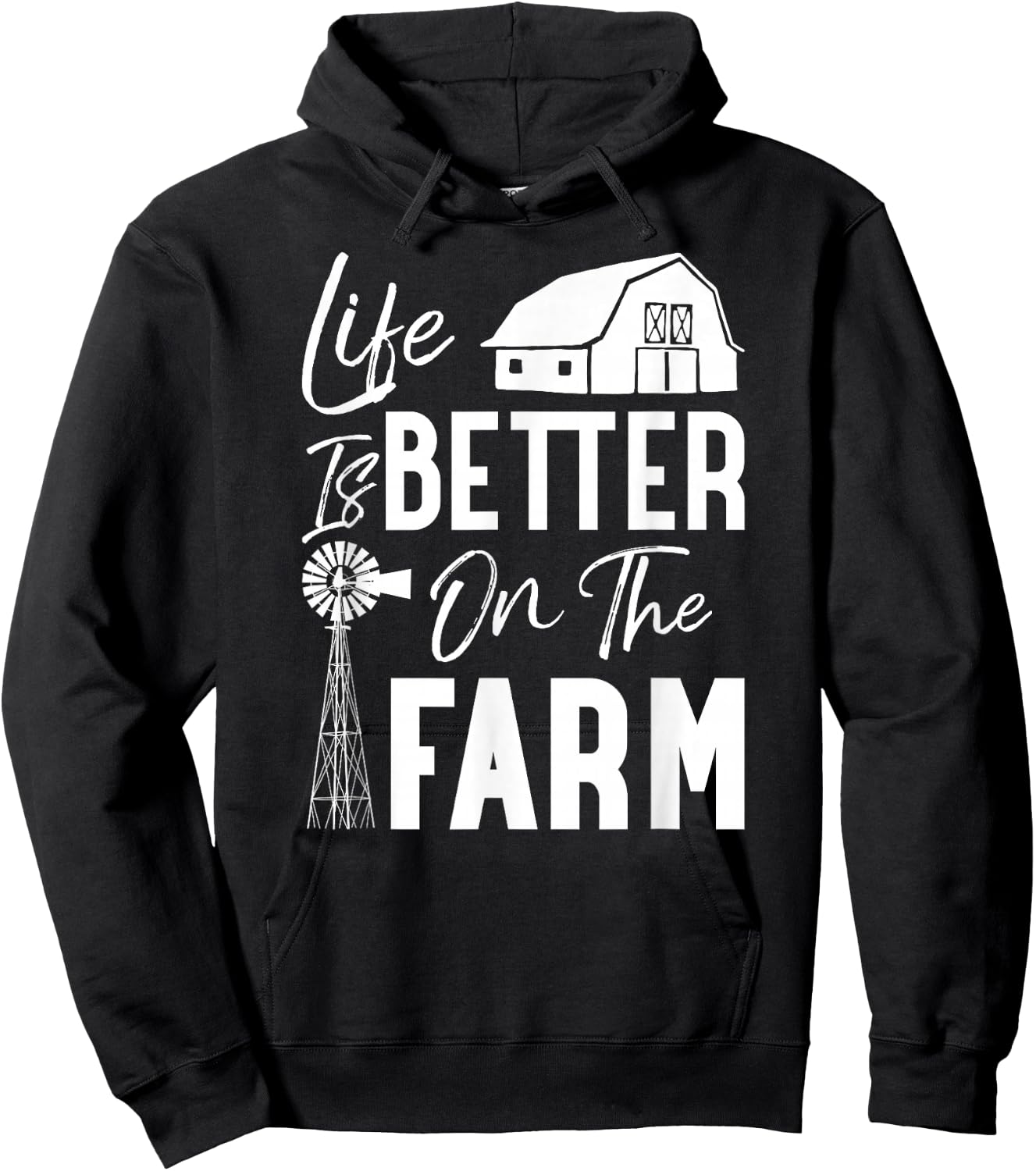 Life is Better On The Farm Hoodie - Hoodie | Black