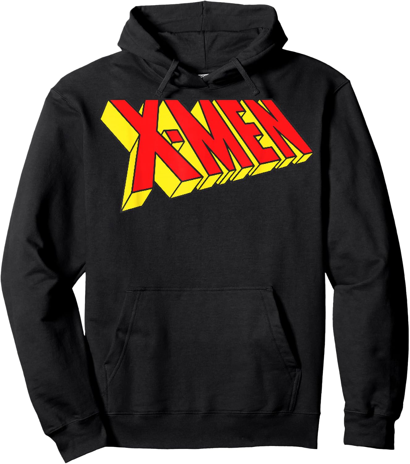 Marvel X-Men Original Red and Yellow Slanted Logo Hoodie - Hoodie | Black
