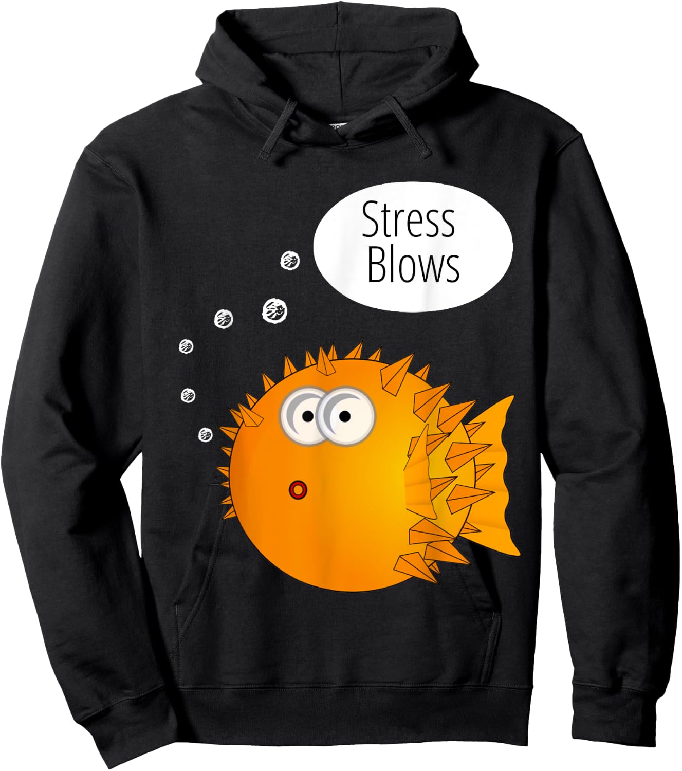 Cool Stress Blows Blow Fish Beach Top Gifts Men Women Kids Hoodie - Hoodie | Black