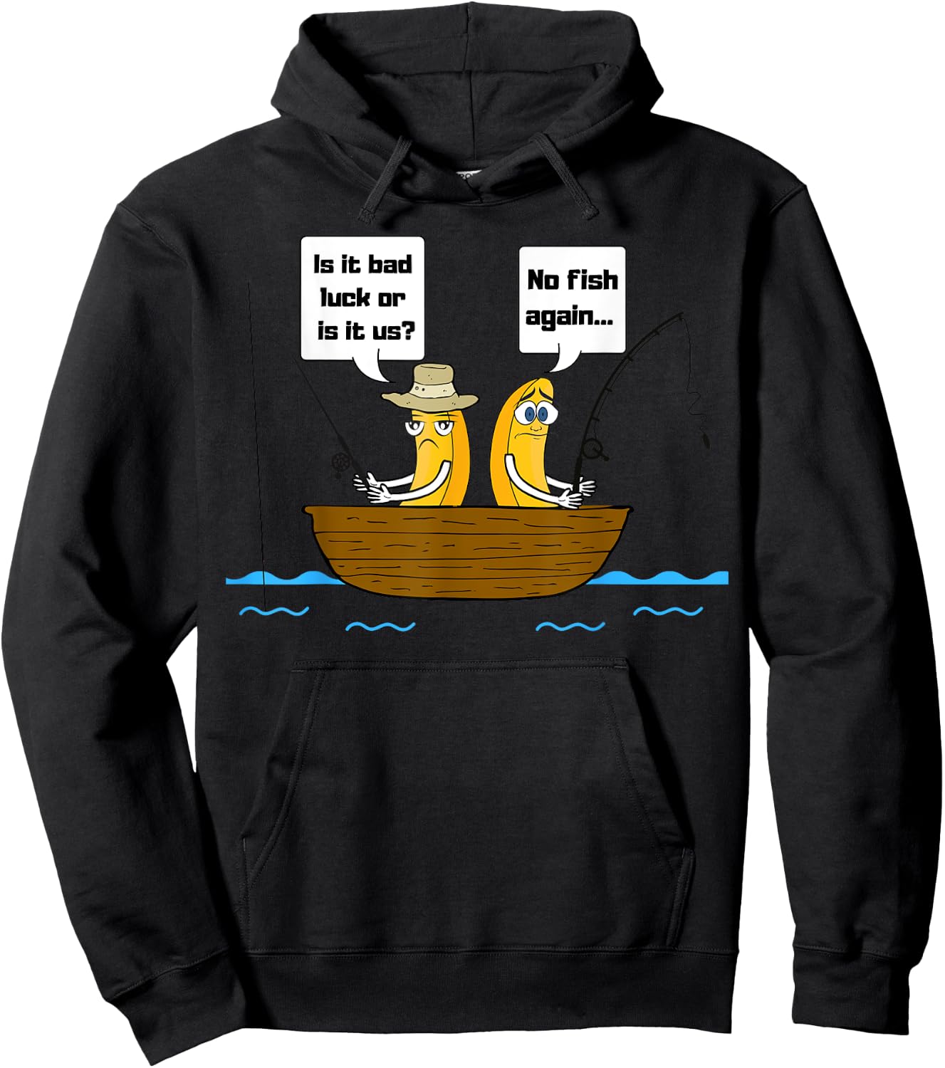 No Bananas on the Boat Fishing Hoodie - Hoodie | Black