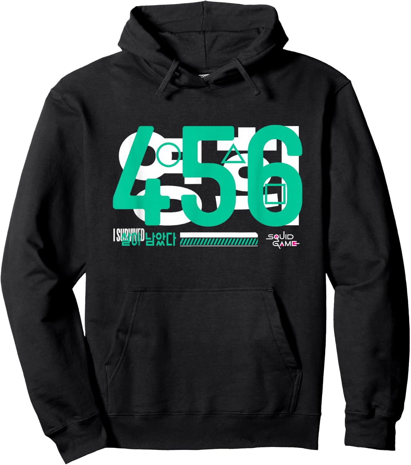 Squid Game 2 Player 456 I Survived Logo Hoodie - Hoodie | Black