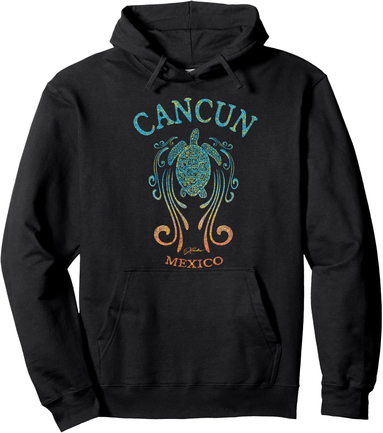 JCombs: Cancun, Mexico, Sea Turtle in the Slipstream Hoodie - Hoodie | Black