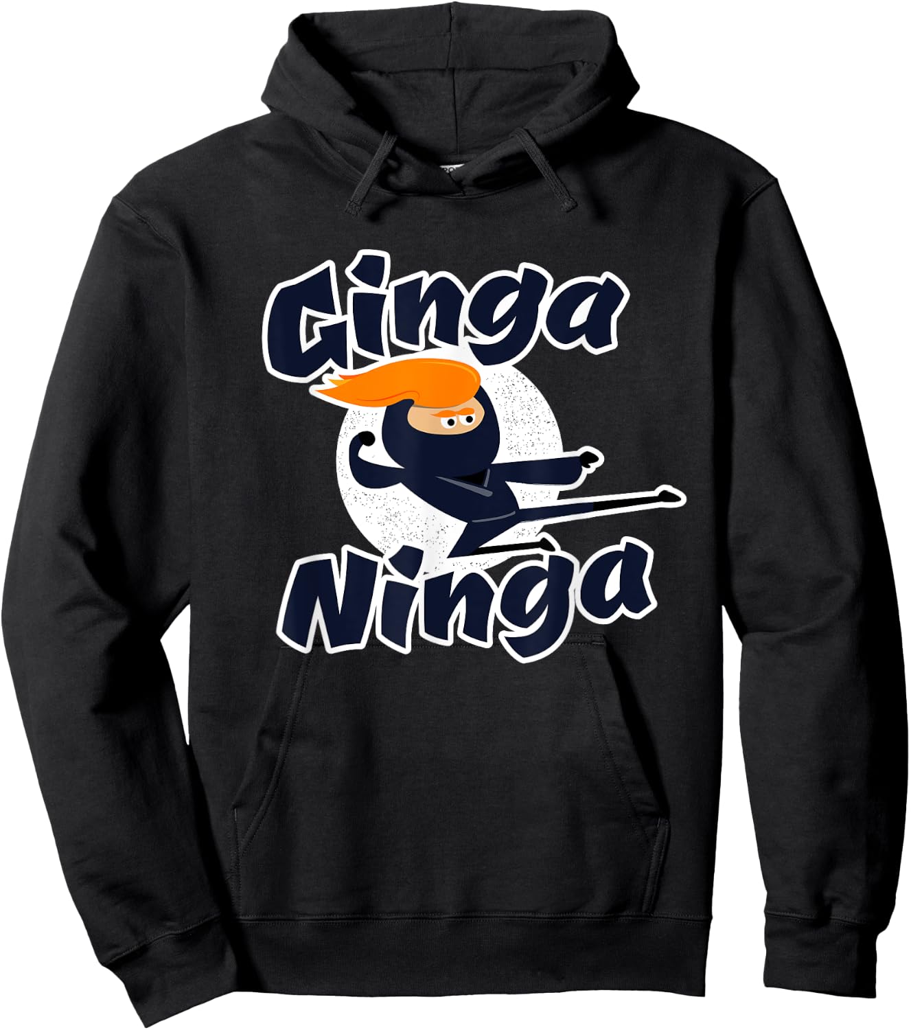 Ginga Ninga - Funny Redhead Ninja Ginger Hair Hoodie - Hoodie | Black