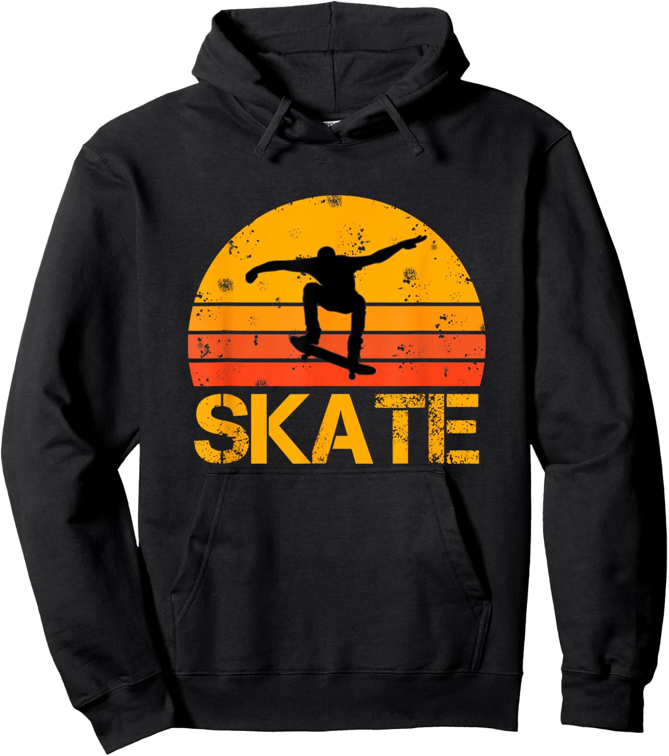 Skateboarder Retro Vintage Skateboarding Hoodie - Hoodie | Black