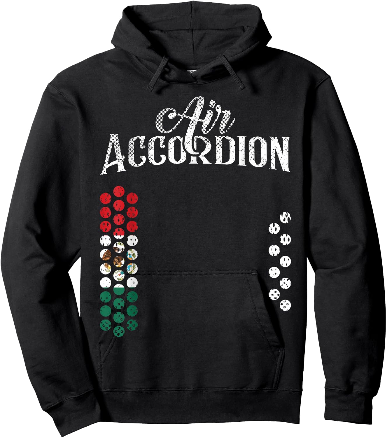 Mexican Flag Air Accordion Flag Of Mexico T Shirt Fiesta Hoodie - Hoodie | Black