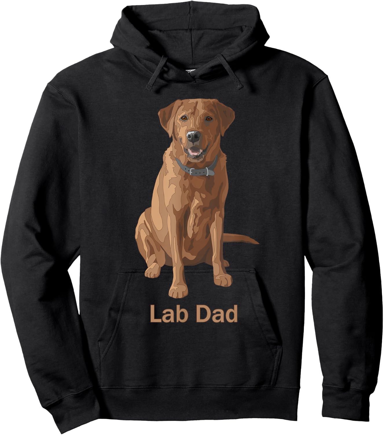 Lab Dad Fox Red Labrador Retriever Dog Lovers Gift Hoodie - Hoodie | Black