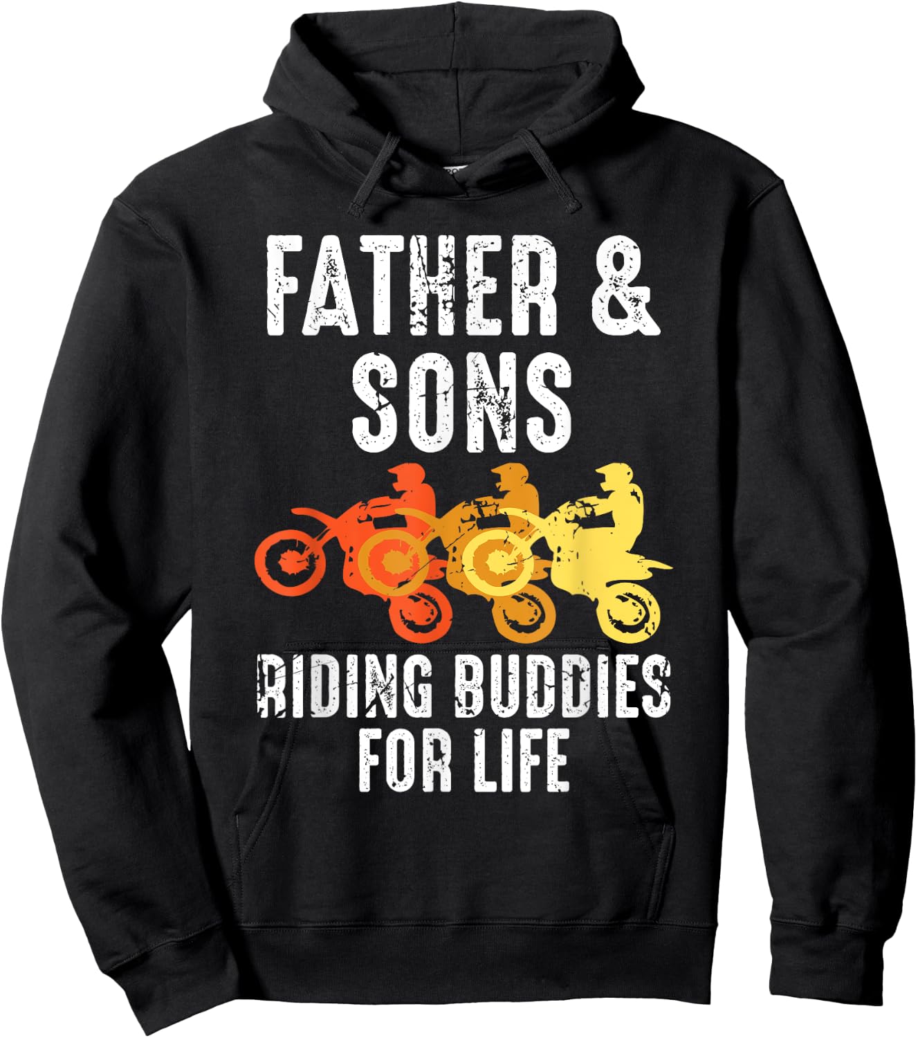 Dirt Bike Father and Son Riding Buddies for Life Hoodie - Hoodie | Black