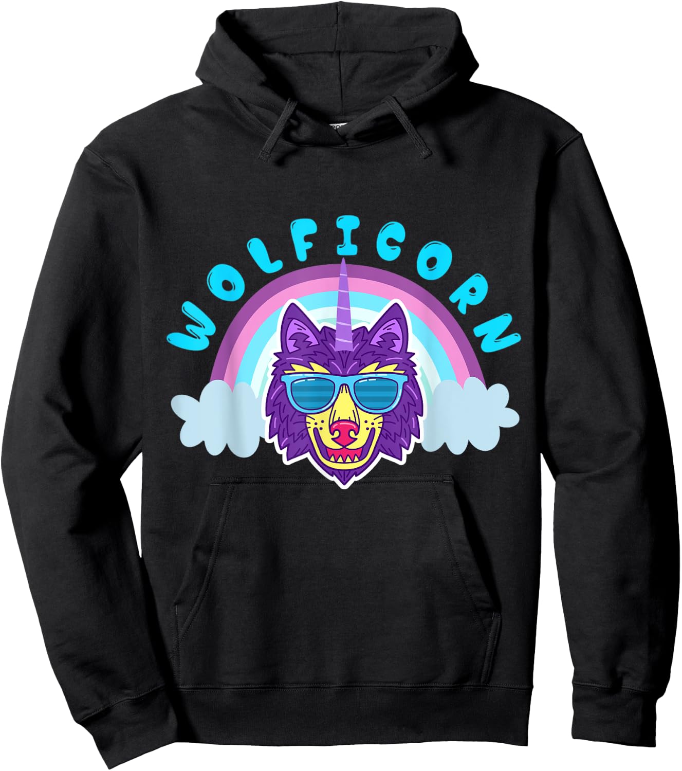 Wolficorn T shirt Hoodie - Hoodie | Black