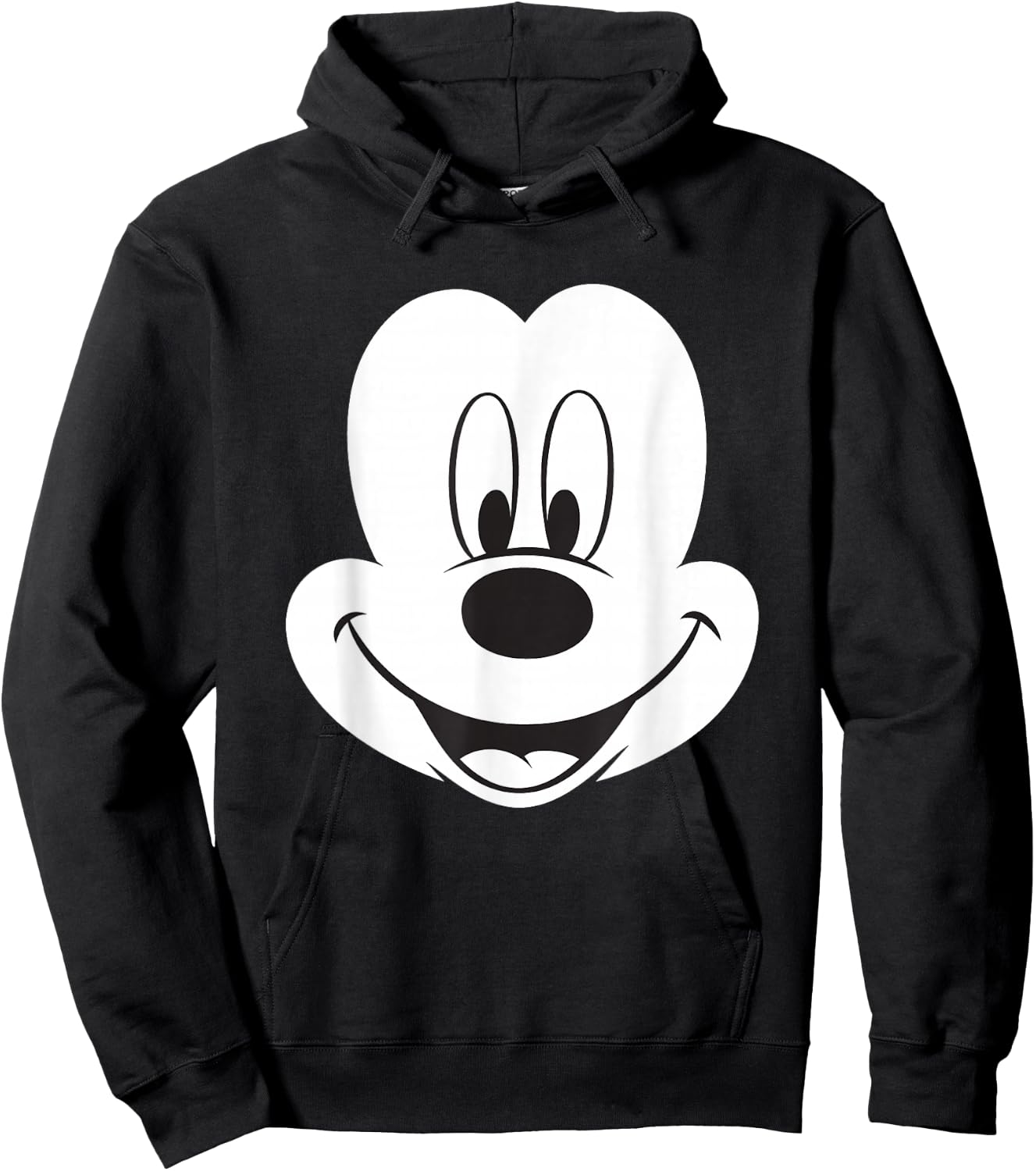 Disney Winking Mickey Mouse Face Large Icon Hoodie - Hoodie | Black