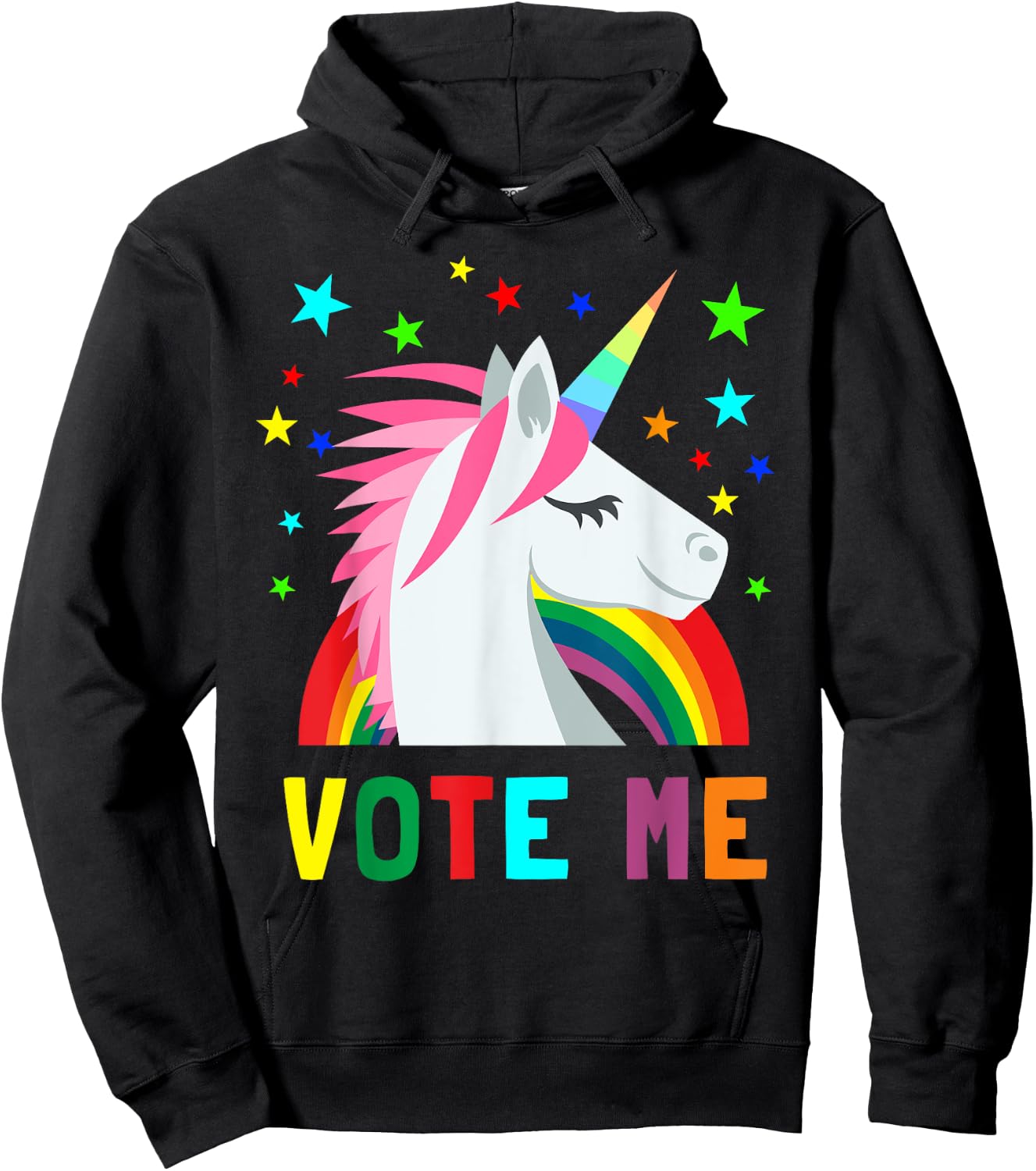 Vote Me Funny Unicorn For President Election Voting Mid Term Hoodie - Hoodie | Black