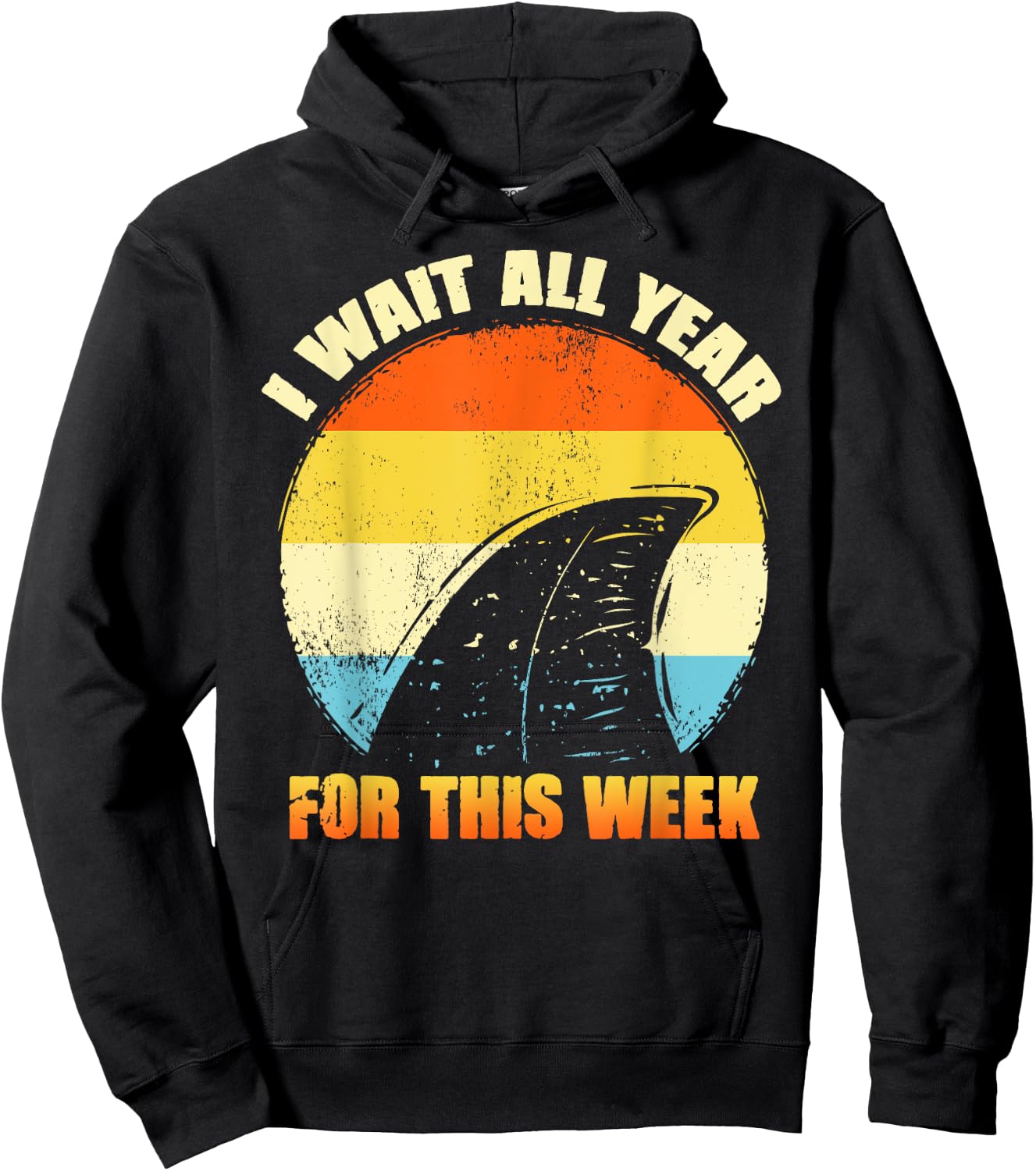 I Wait All Year For This Week Shirts Funny Shark Hoodie - Hoodie | Black