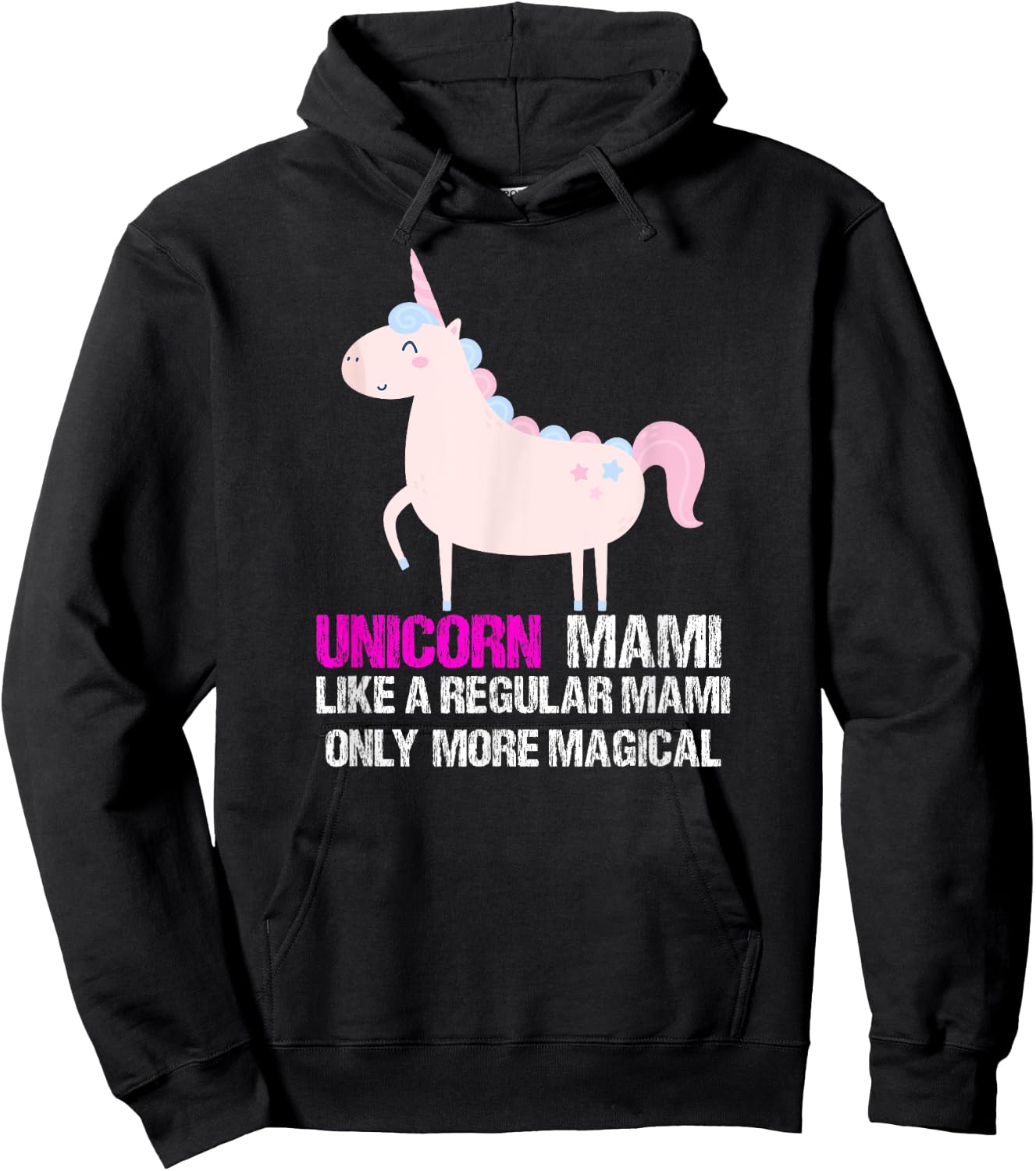 Unicorn Mami Shirt - Funny Cute Magical Gift Hoodie - Hoodie | Black