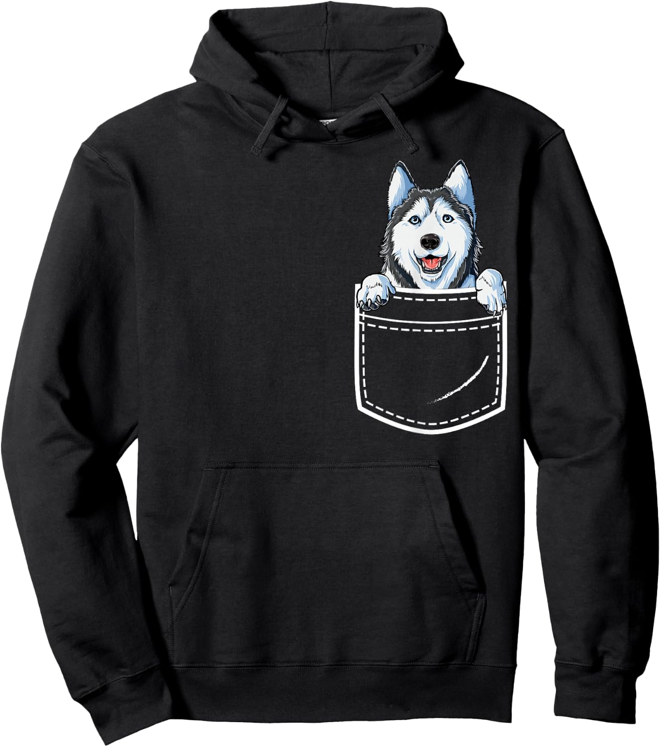 Siberian Husky in Your Front Pocket T Shirt Dog Lover Gifts Hoodie - Hoodie | Black