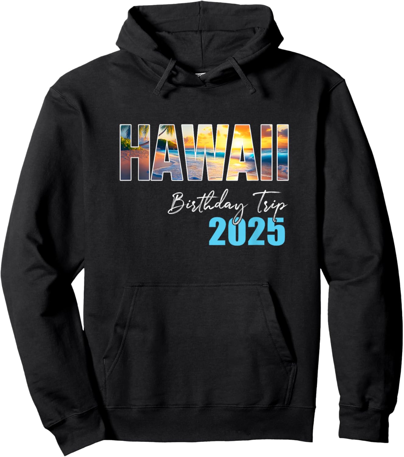 Hawaii Birthday Trip 2025 Vacation Party Crew Cruise Hoodie - Hoodie | Black