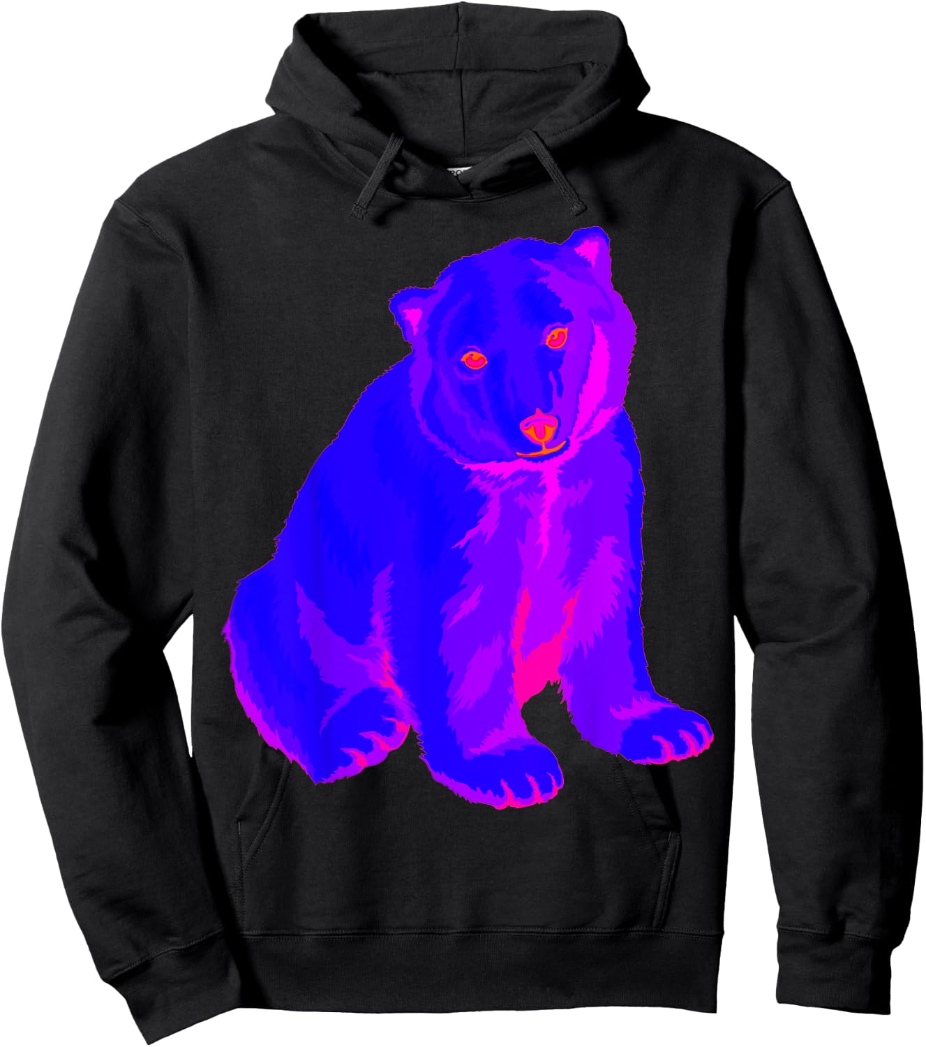 EDM Electronic Techno Polar Bear Trippy Rave Shirt Hoodie - Hoodie | Black