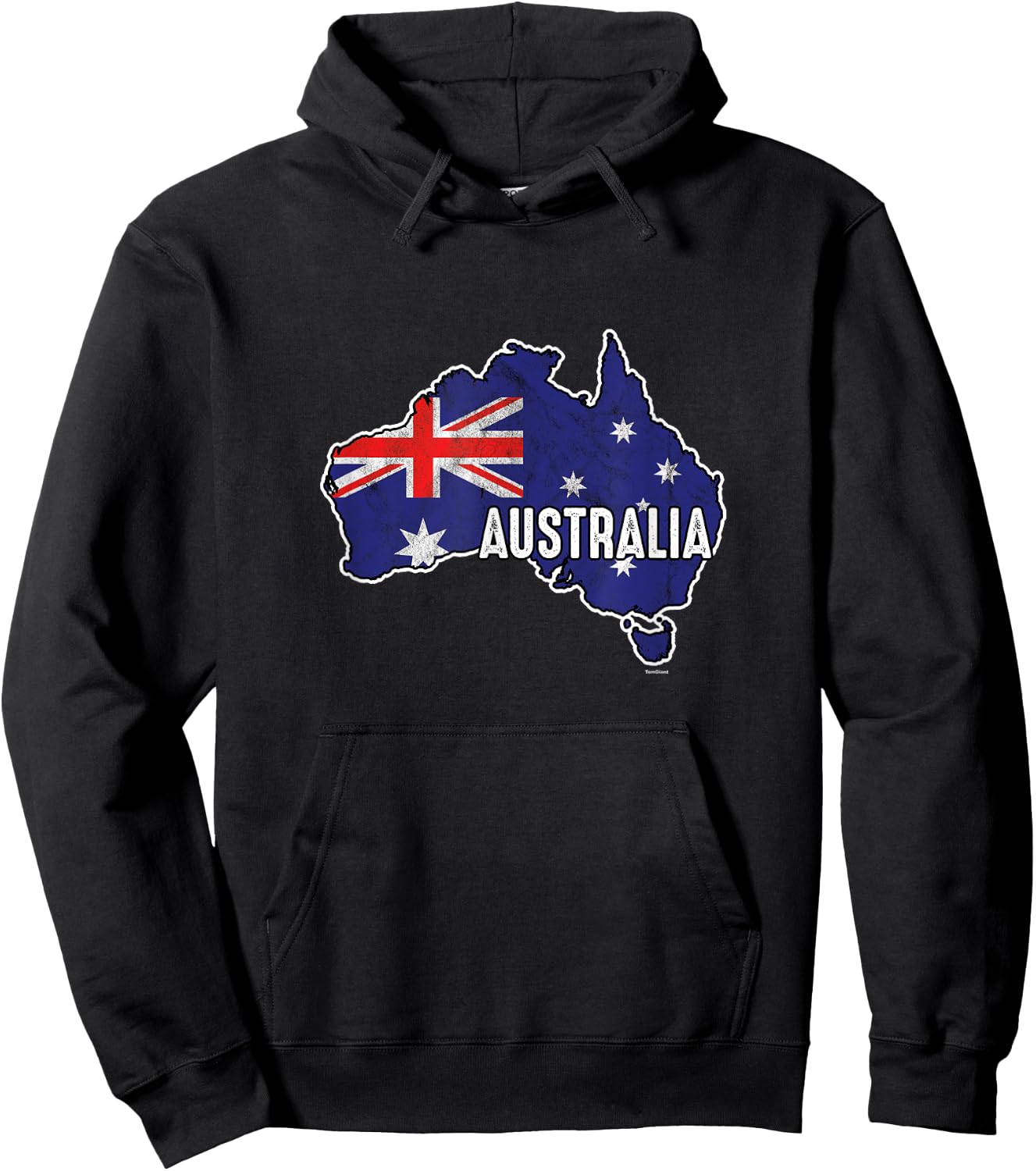 Vintage Patriotic Australian Pride Australia Flag Hoodie - Hoodie | Black