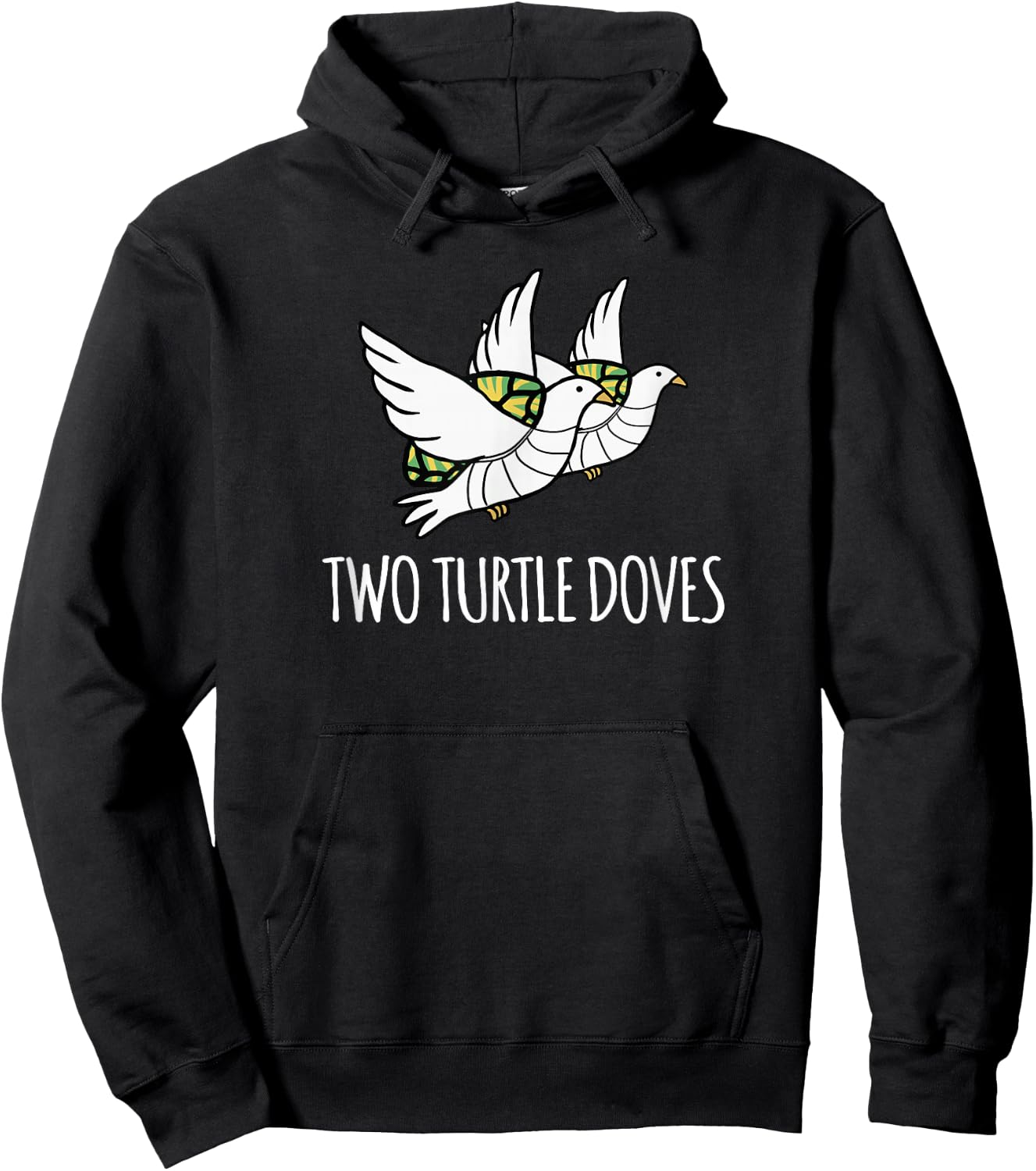 Two Turtle Doves Christmas Song Cute Hoodie - Hoodie | Black