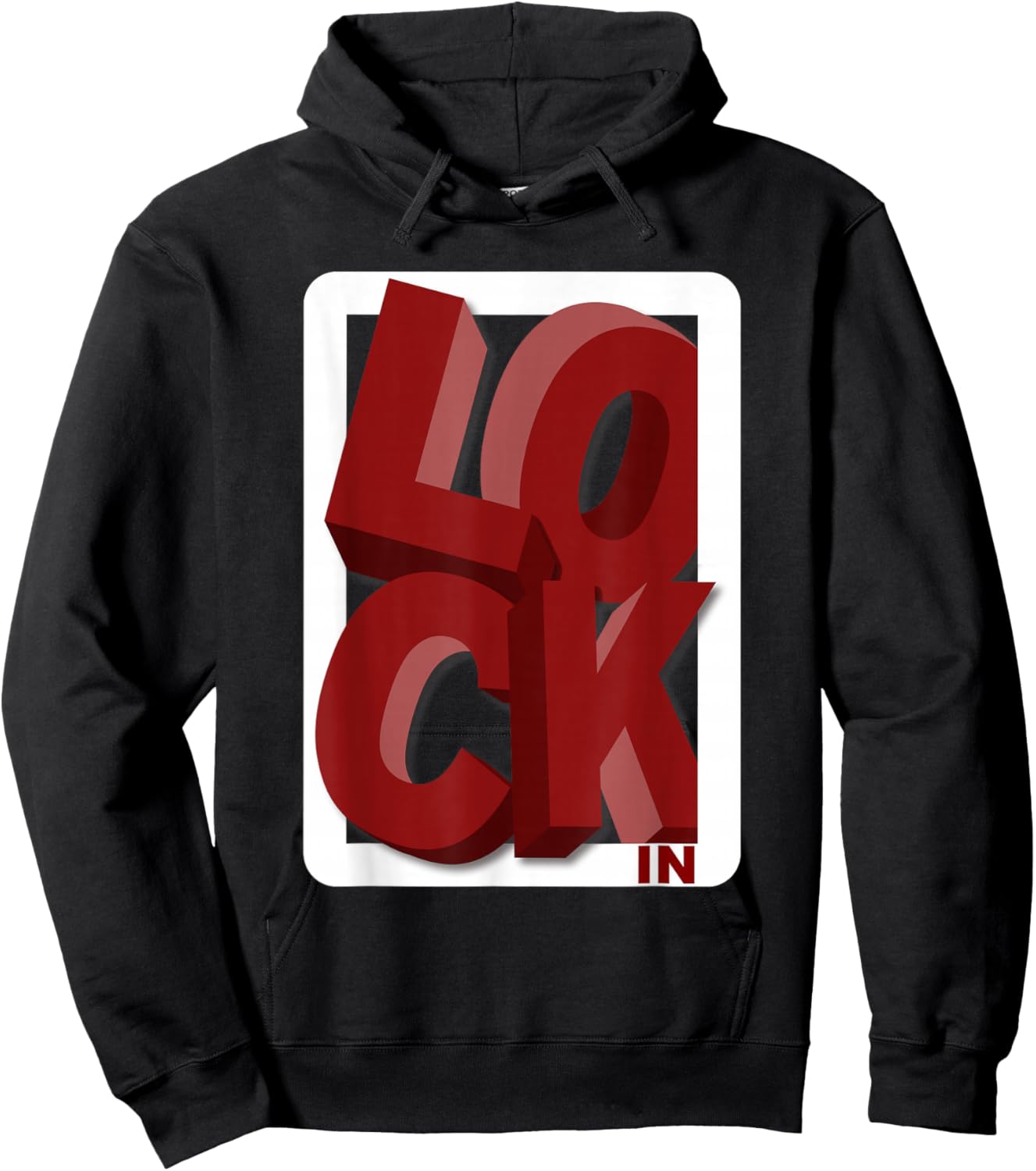 Maroon Red Burgundy LOCKED-IN Maroon Red Burgundy Graphic Hoodie - Hoodie | Black