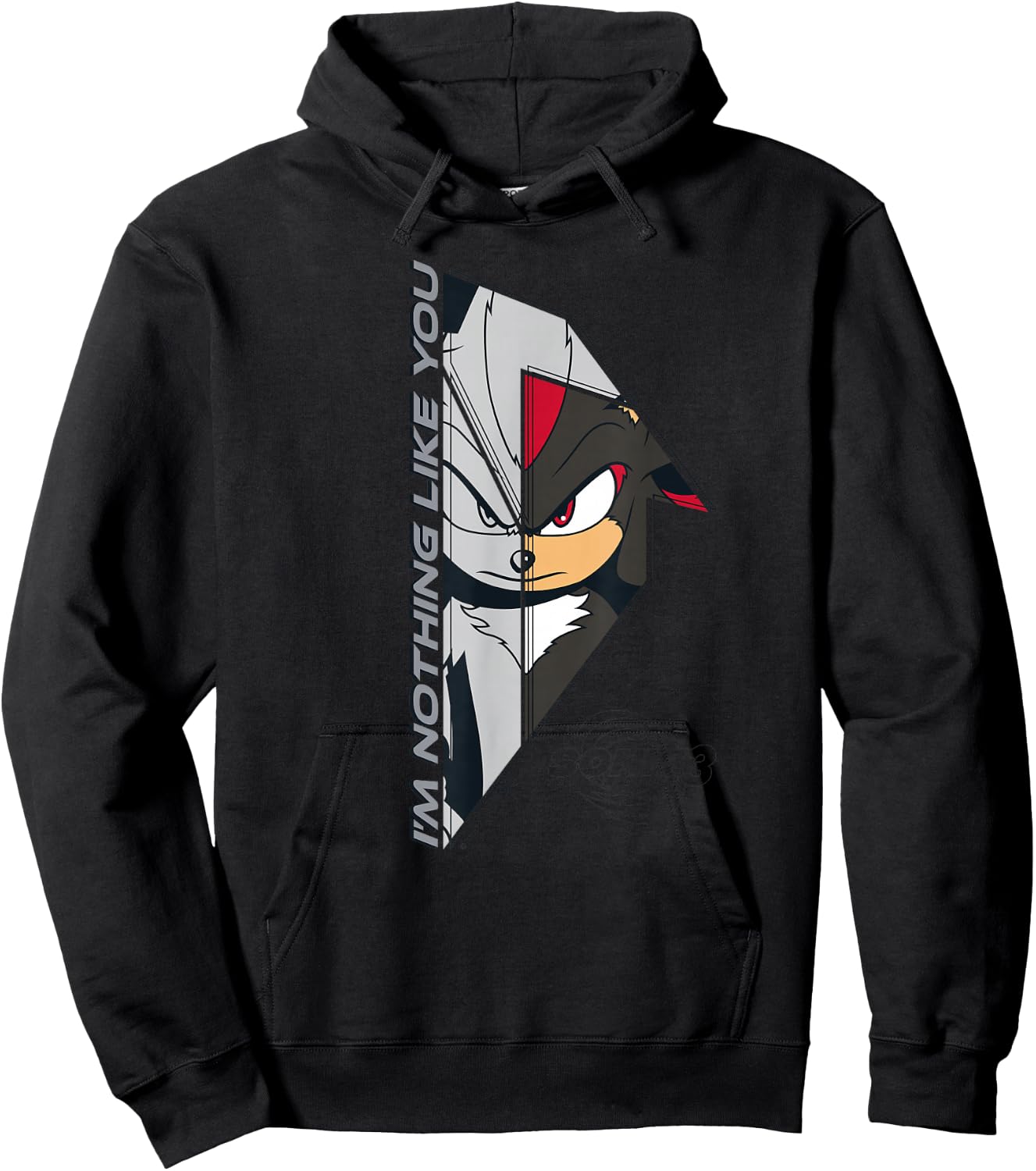 Sonic The Hedgehog 3 - Shadow I'm Nothing Like You Hoodie - Hoodie | Black