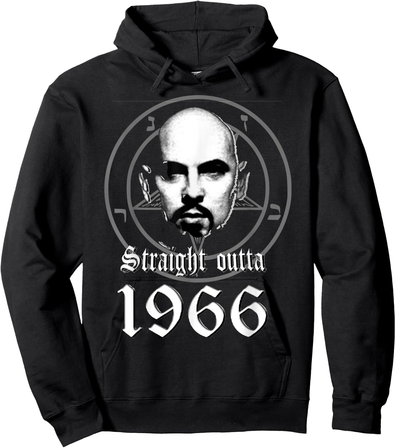 Straight Outta 1966, Anton Lavey, Satanism Hoodie - Hoodie | Black