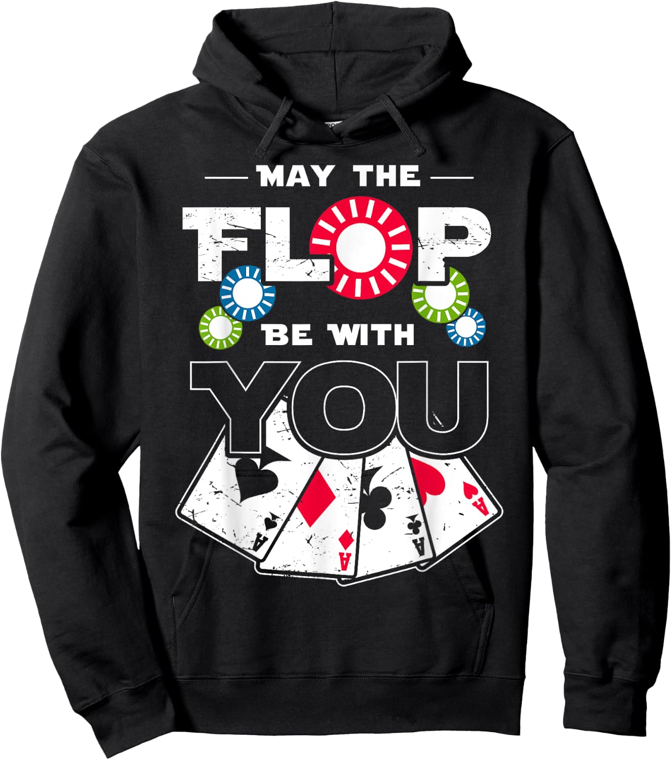 May the Flop Be With You Poker Hoodie - Hoodie | Black