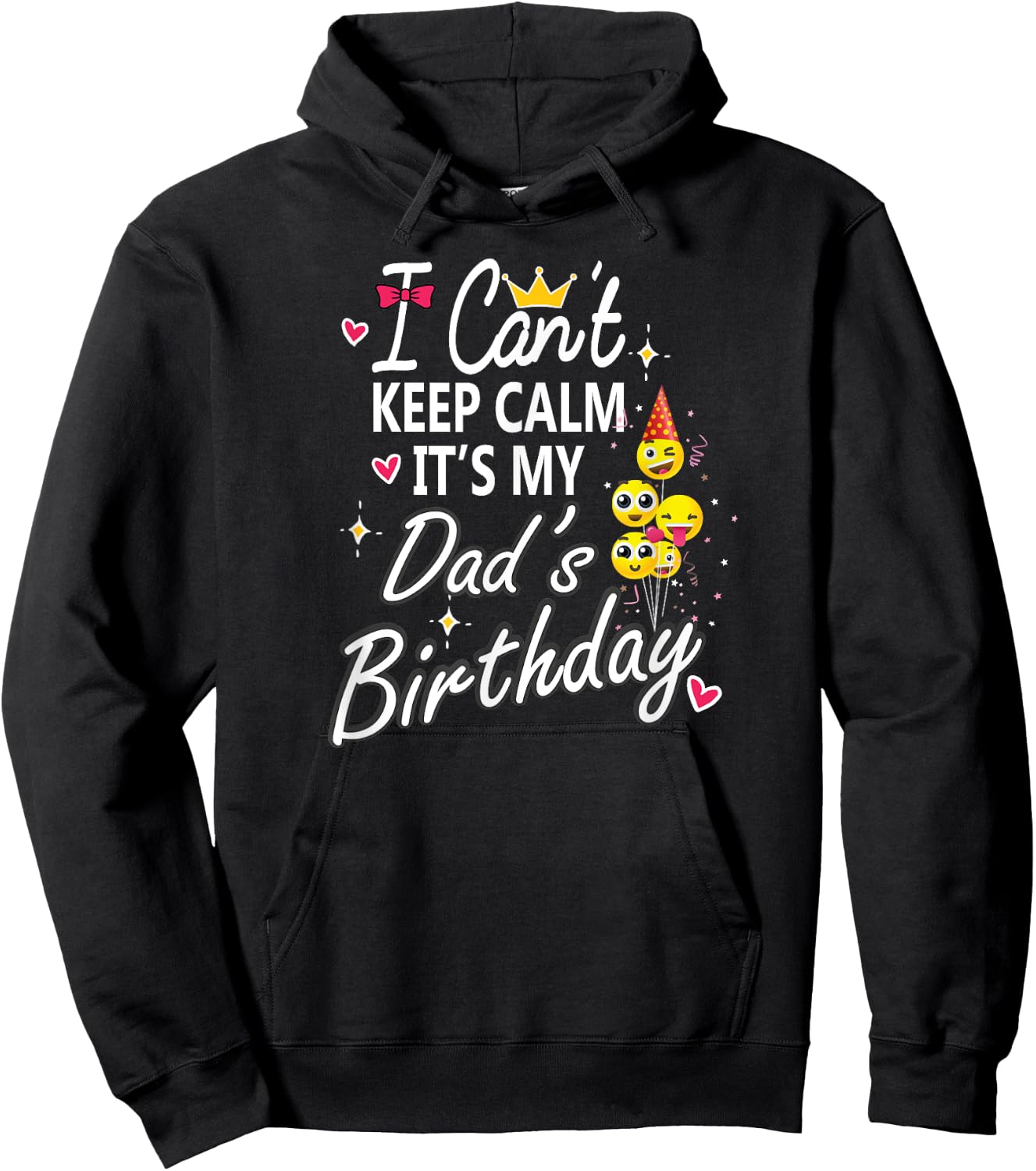 I Can't Keep Calm It's My Dad's Birthday Party Kids Hoodie - Hoodie | Black
